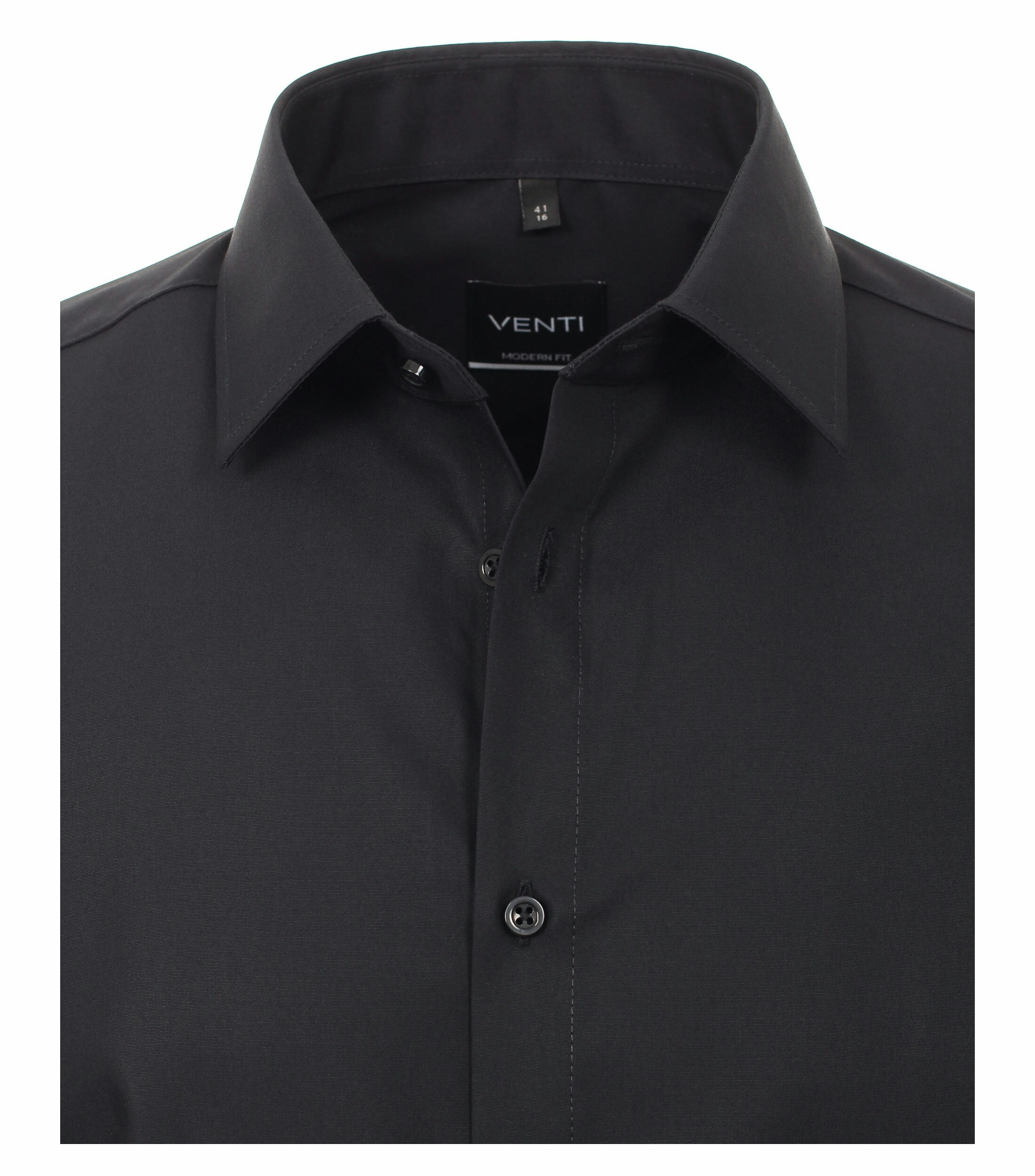 Ein Businesshemd im uni Muster in der Farbe Schwarz