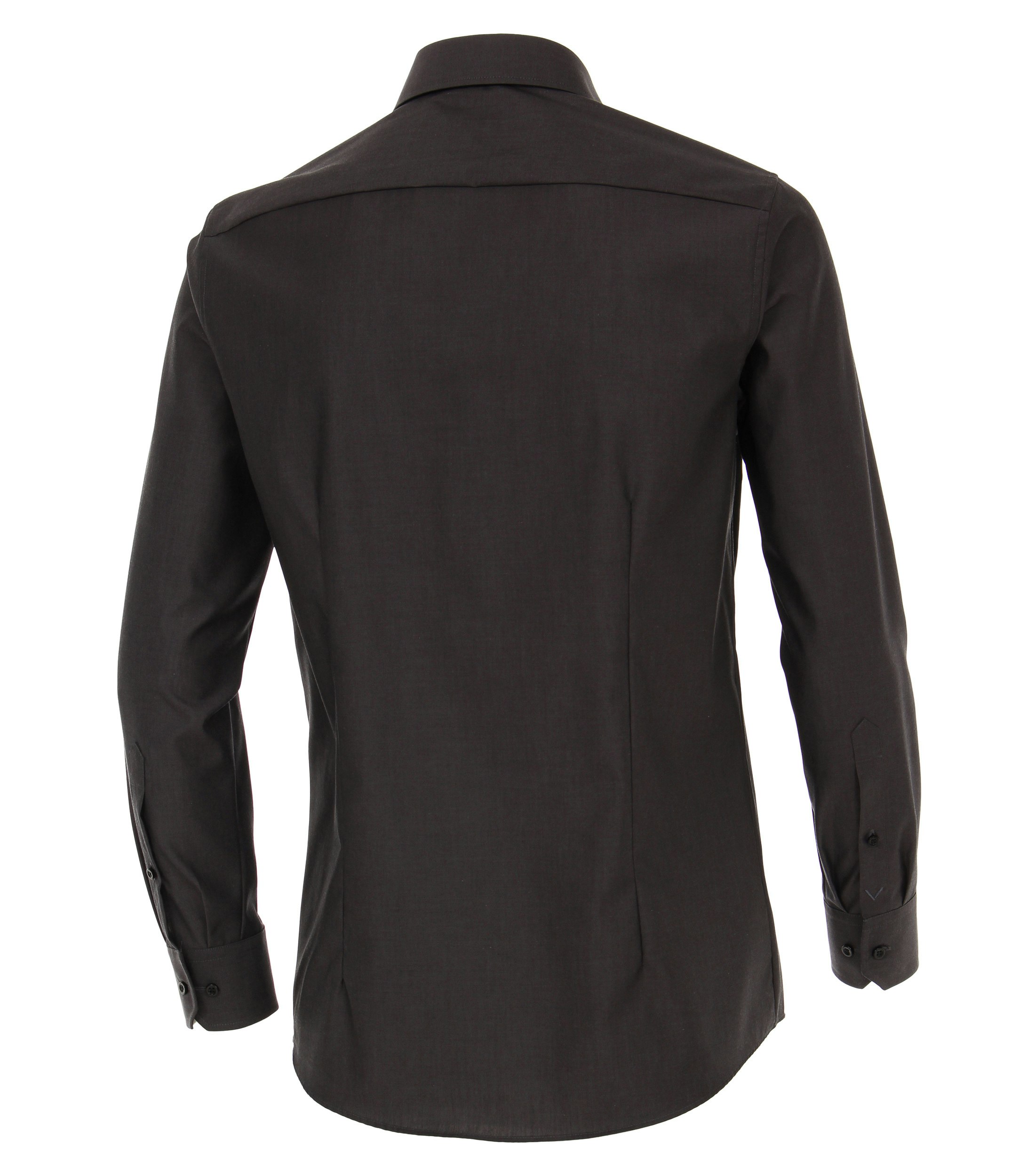 Ein Businesshemd im uni Muster in der Farbe Dunkelgrau