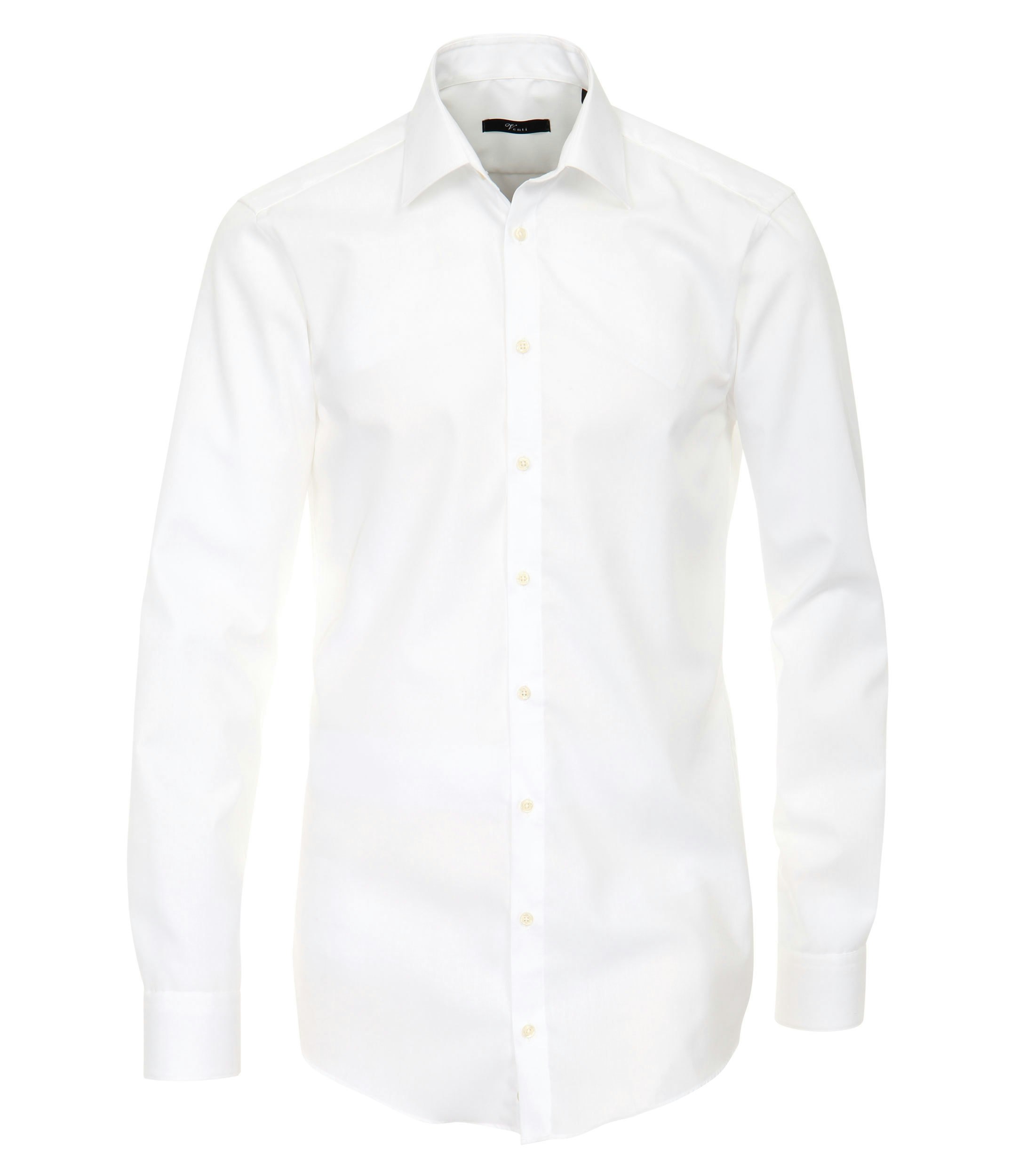 Ein Businesshemd im uni Muster in der Farbe Weiß