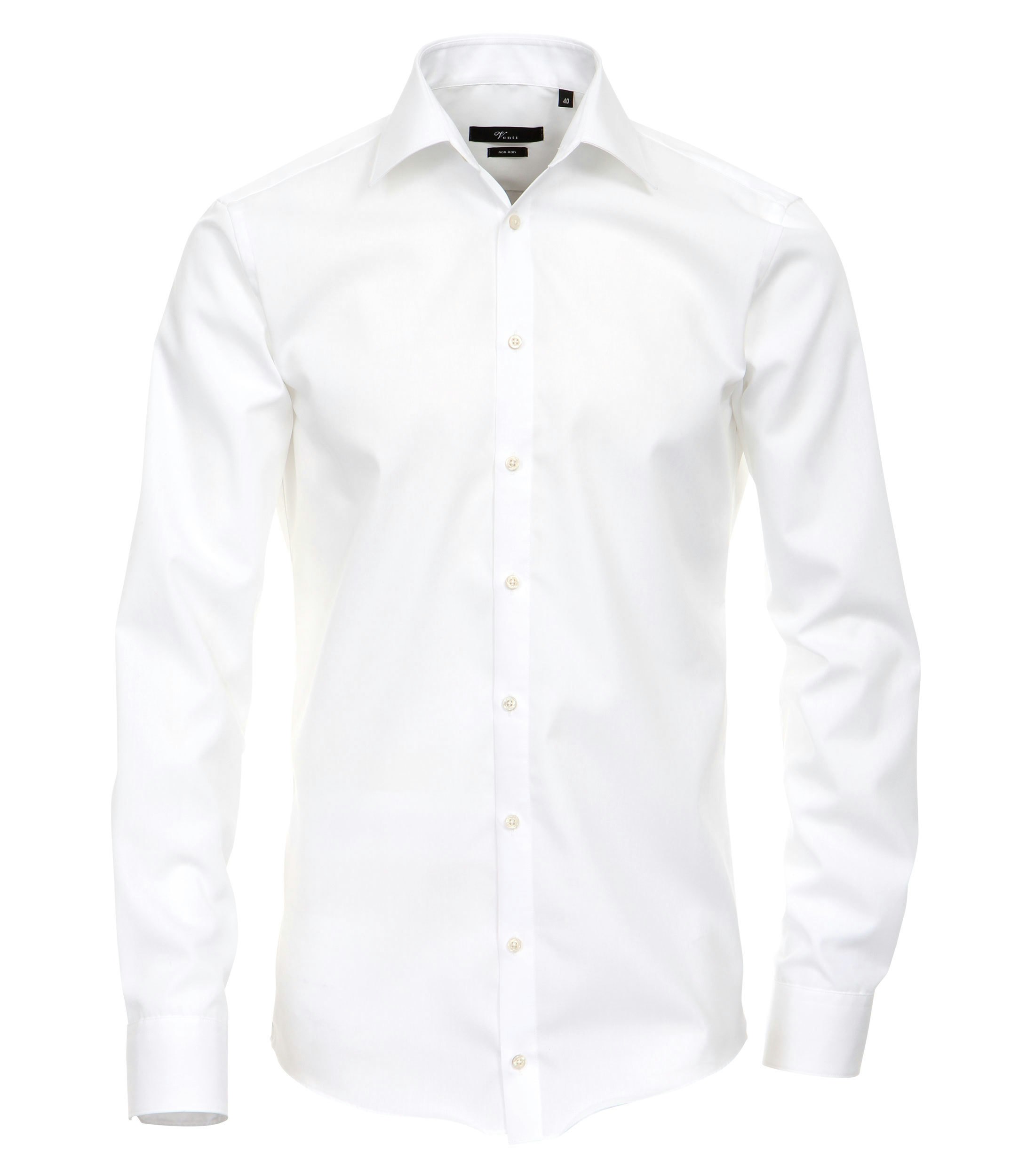 Ein Businesshemd im uni Muster in der Farbe Weiß