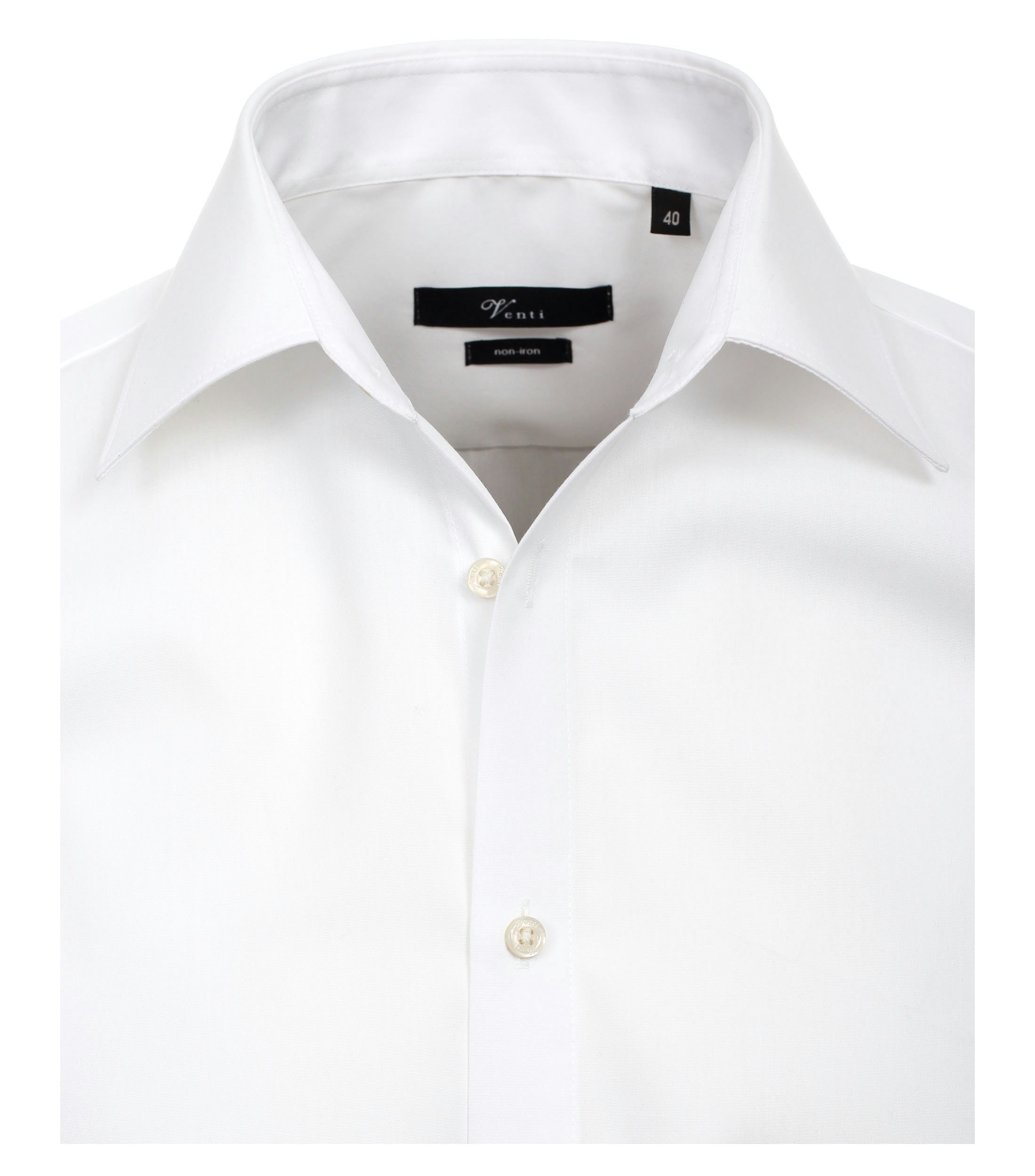 Ein Businesshemd im uni Muster in der Farbe Weiß