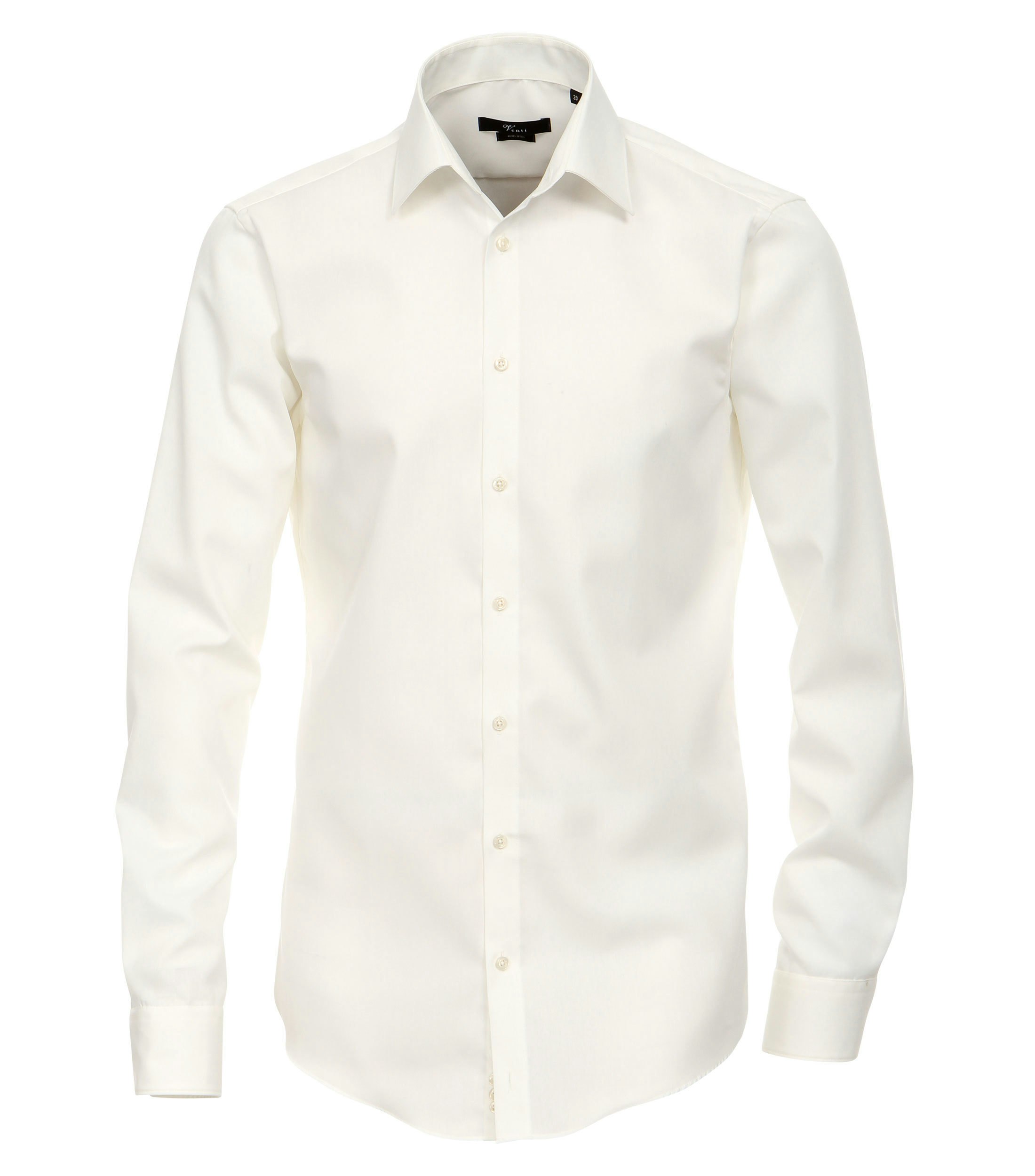 Ein Businesshemd im uni Muster in der Farbe Champagner