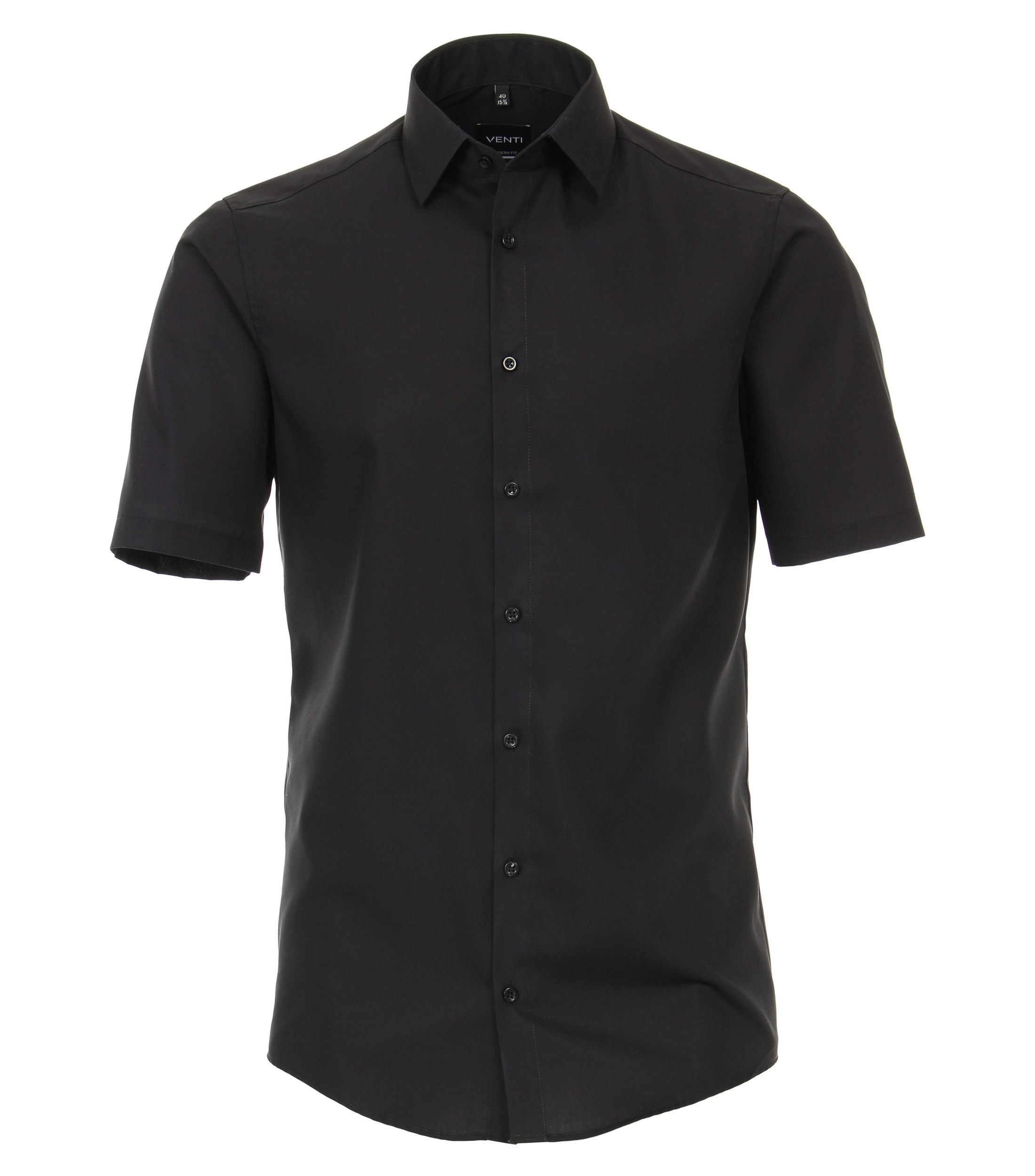 Ein Businesshemd im uni Muster in der Farbe Schwarzgrau