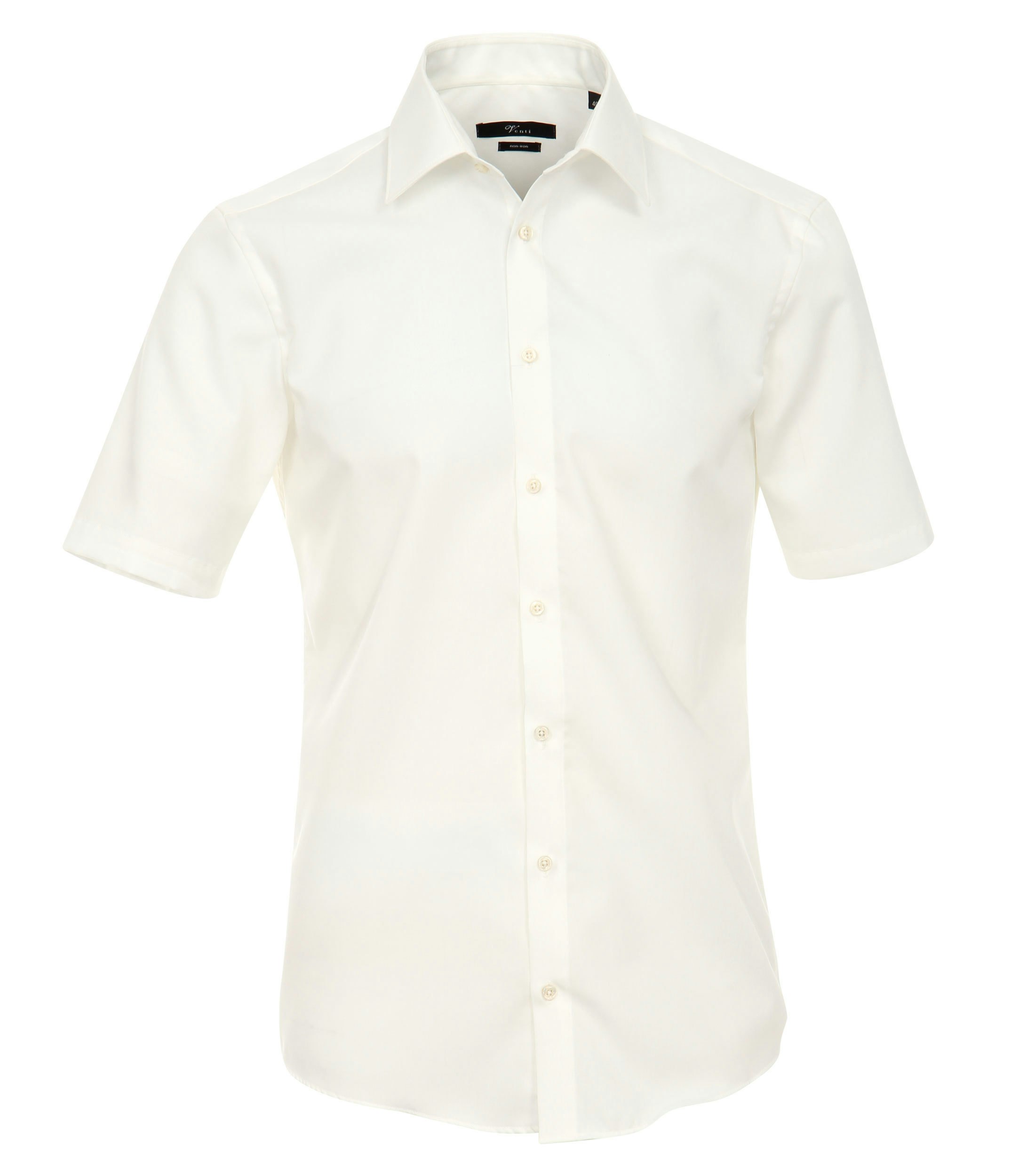 Ein Businesshemd im uni Muster in der Farbe Weißbeige