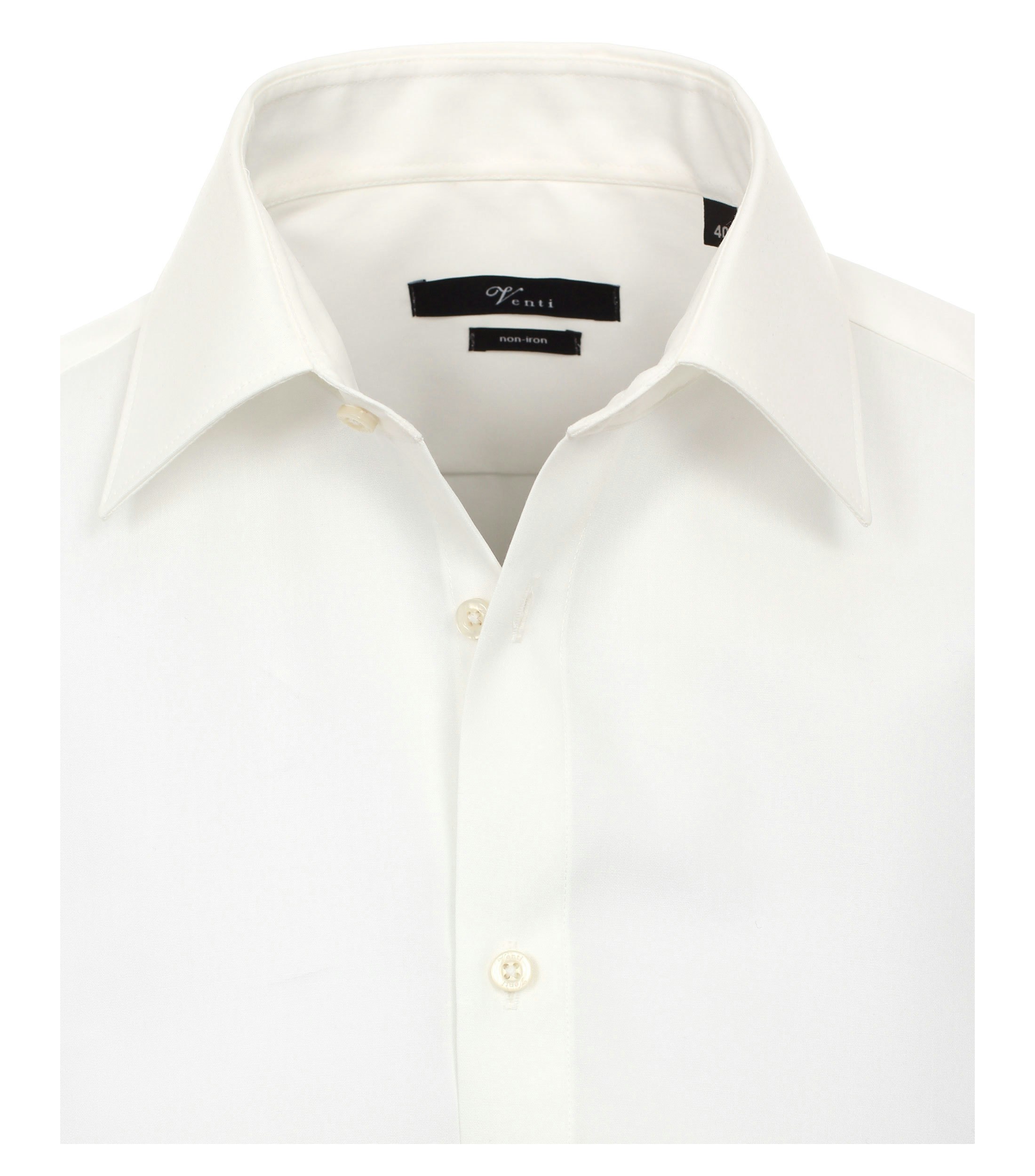 Ein Businesshemd im uni Muster in der Farbe Weißbeige