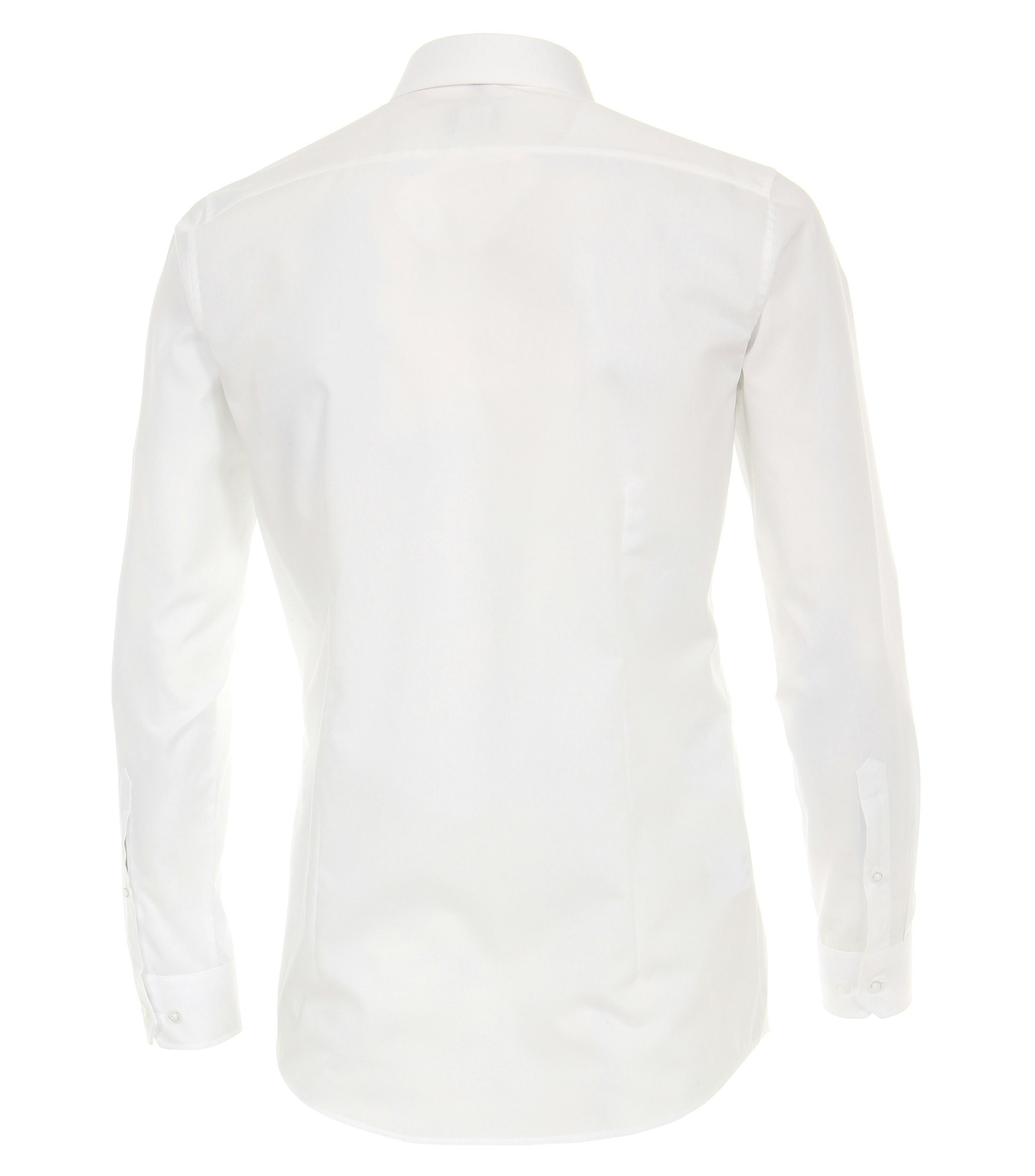 Ein Businesshemd im uni Muster in der Farbe Weiß