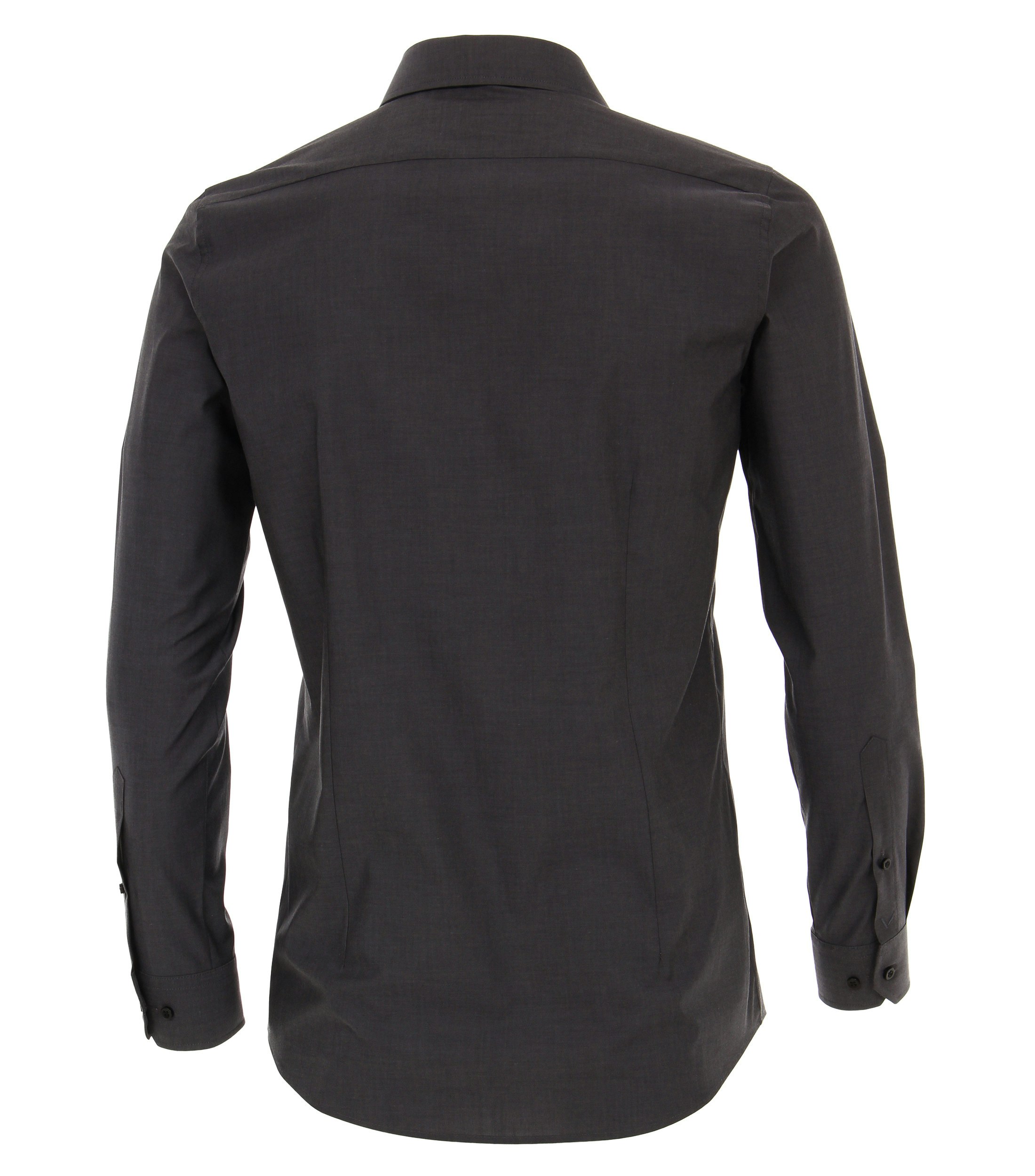 Ein Businesshemd im uni Muster in der Farbe Dunkelgrau