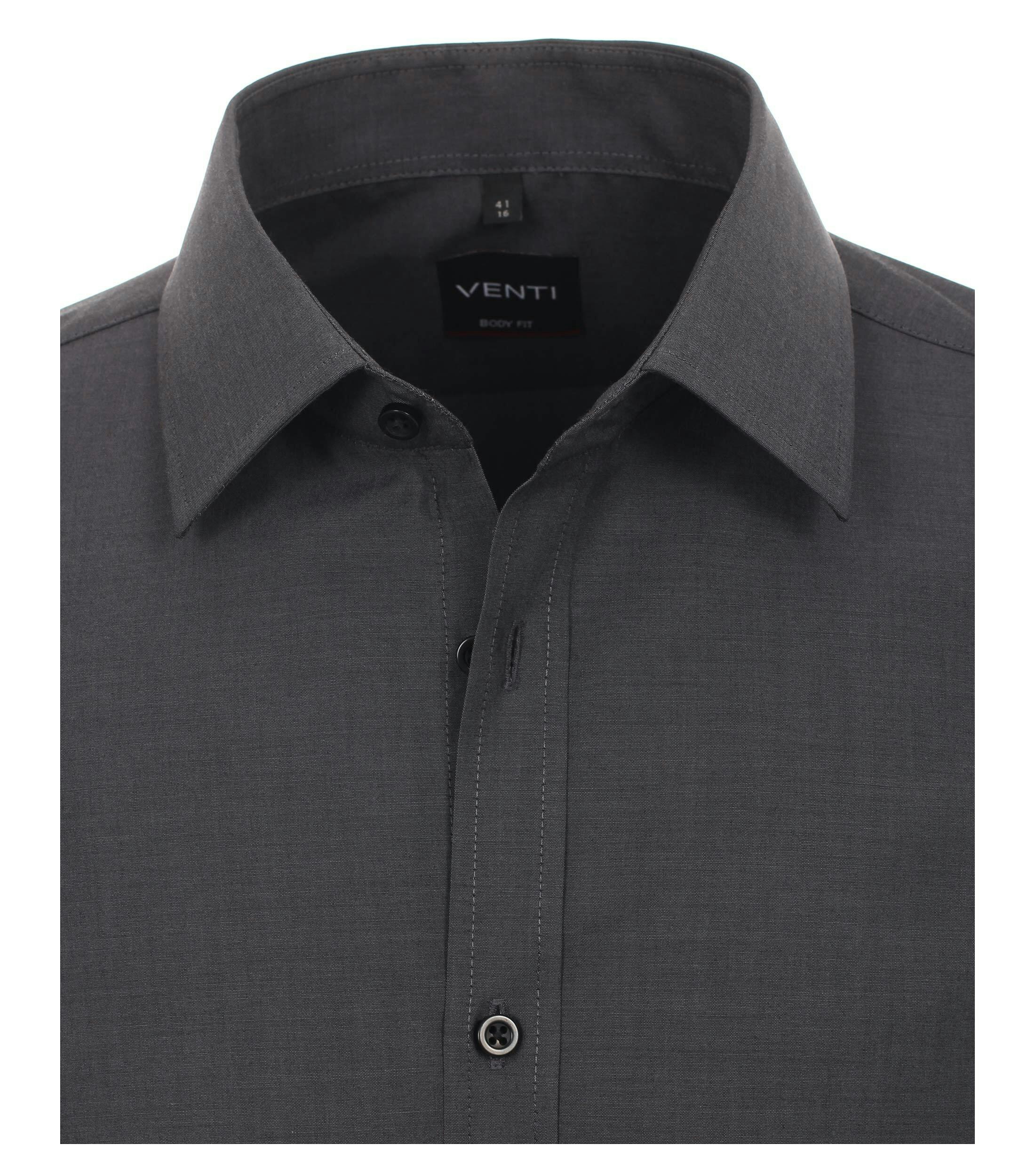 Ein Businesshemd im uni Muster in der Farbe Dunkelgrau