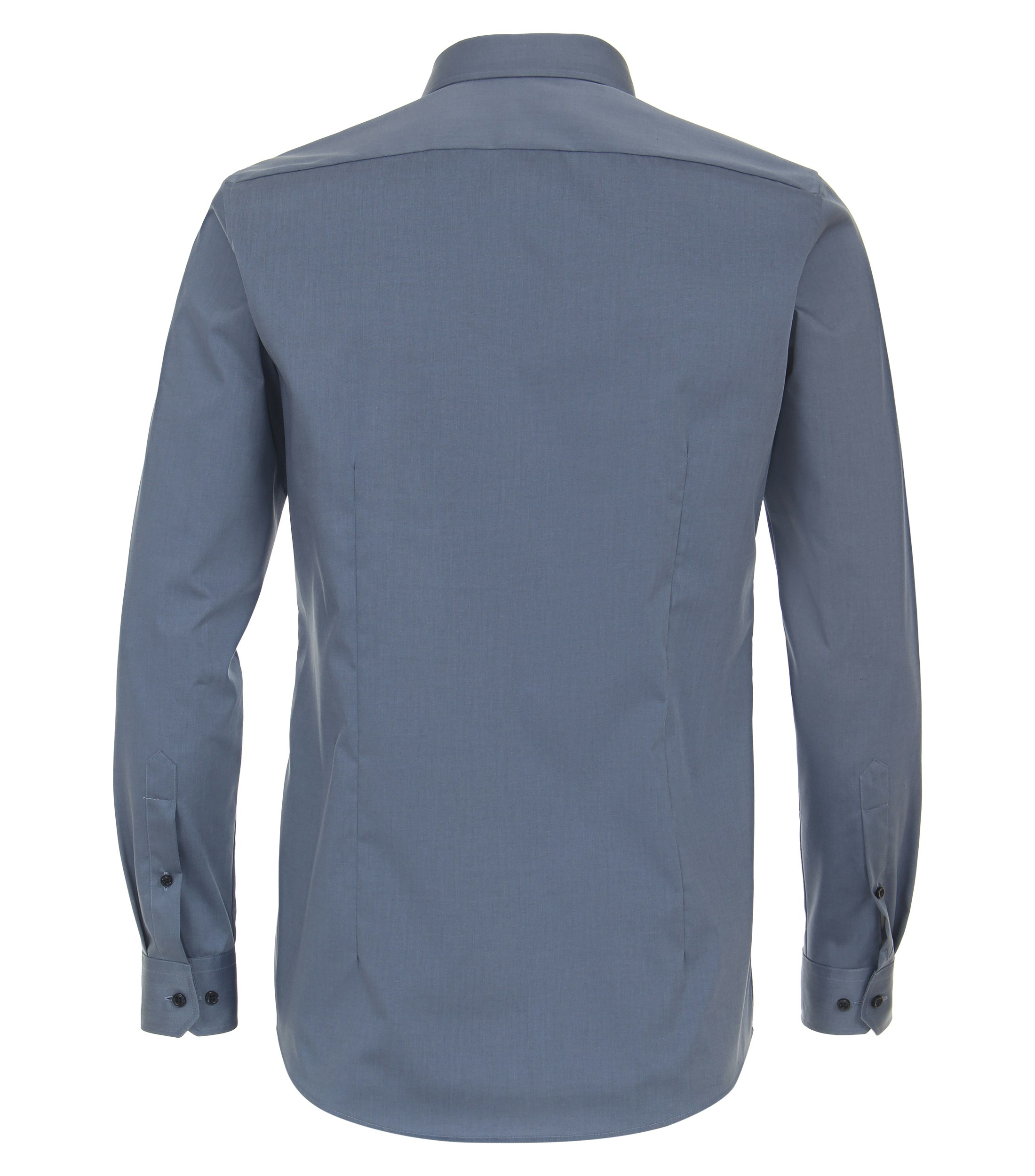 Ein Businesshemd im uni Muster in der Farbe Mittelblau