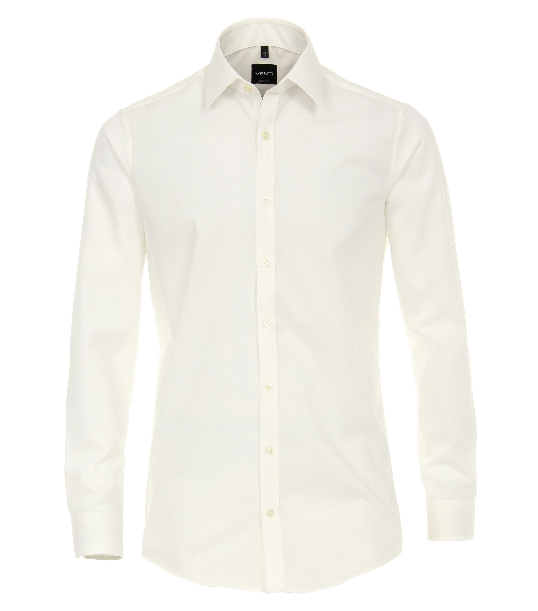 Ein Businesshemd im uni Muster in der Farbe Weißbeige