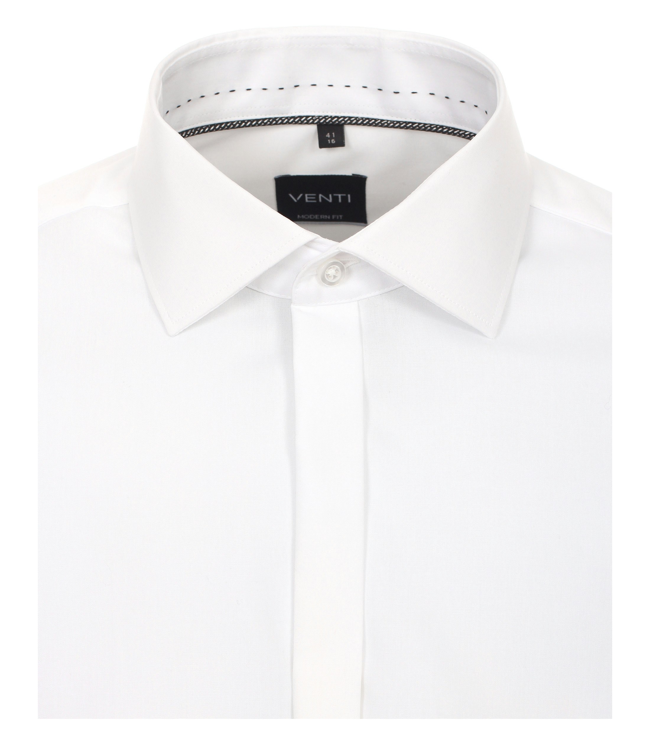 Ein Businesshemd im uni Muster in der Farbe Weiß