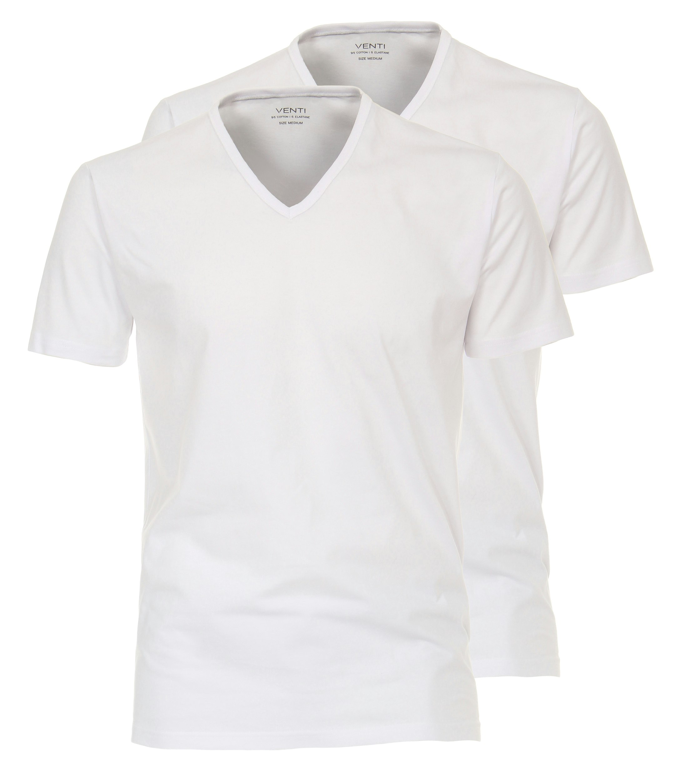 Ein T-Shirt im uni Muster in der Farbe Weiß