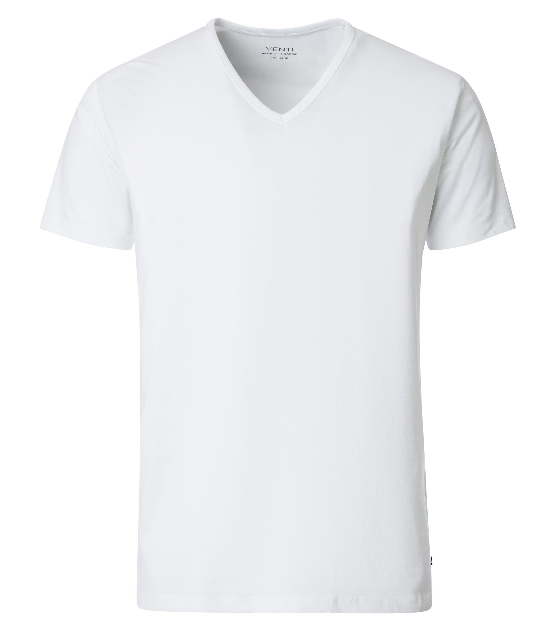 Ein T-Shirt im uni Muster in der Farbe Weiß