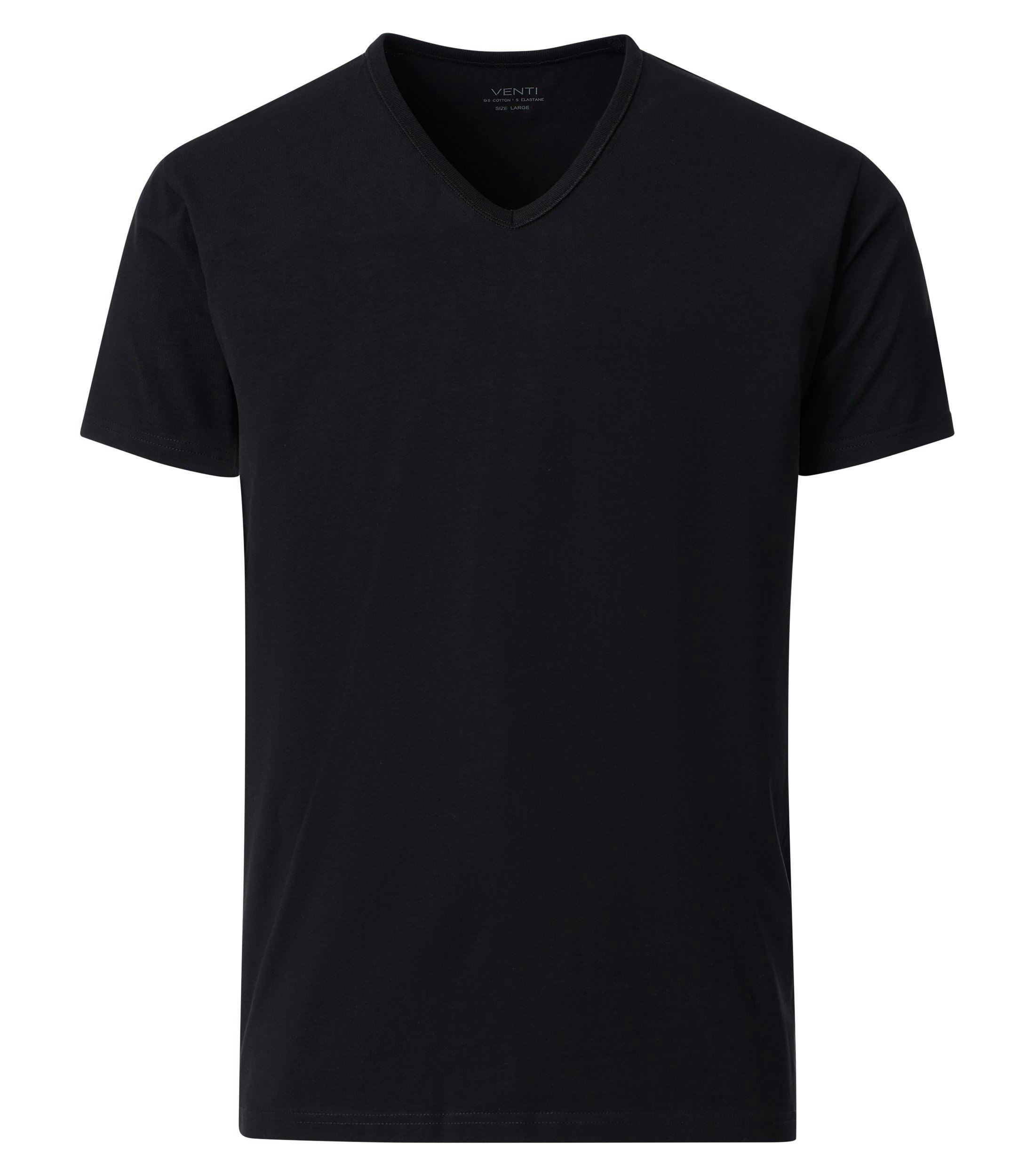 Ein T-Shirt im uni Muster in der Farbe Schwarz