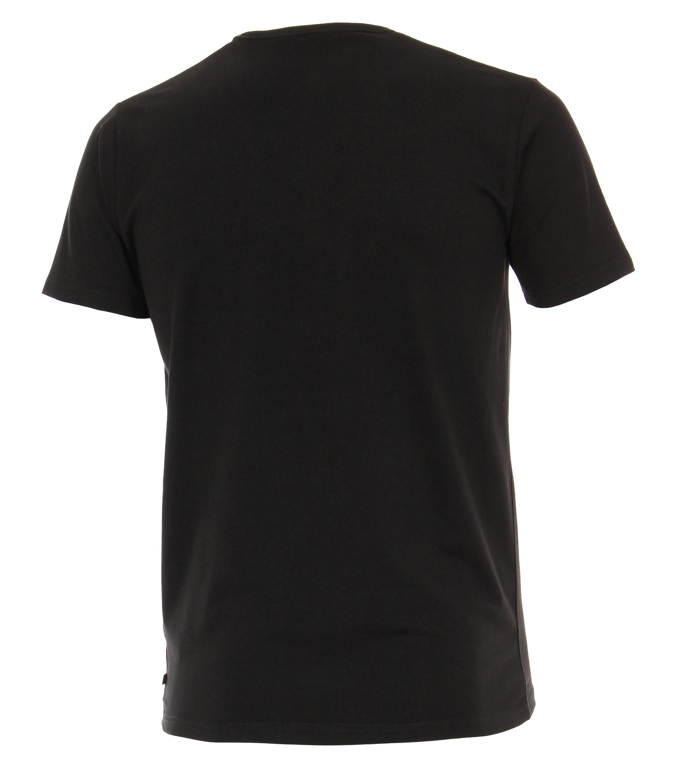 T-Shirt im unifarbenen Design in der Farbe Schwarz