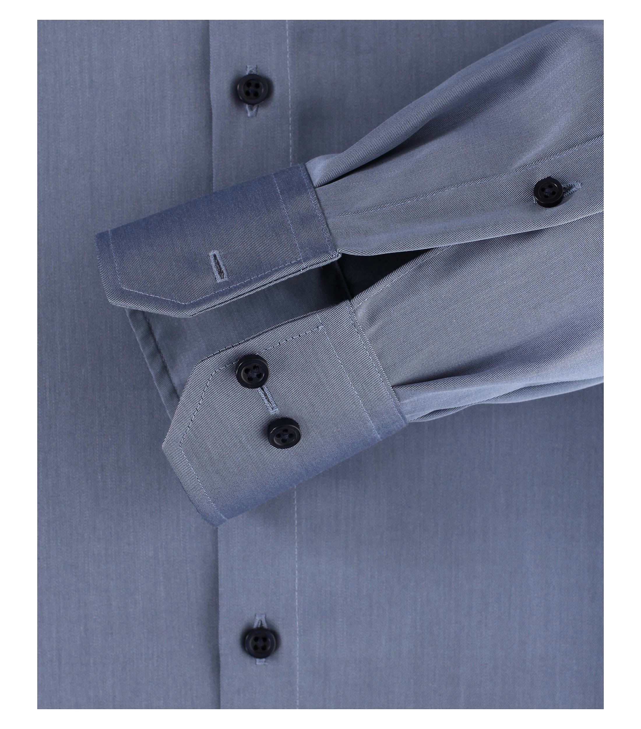 Businesshemd im unifarbenen Design in der Farbe graues Dunkelblau