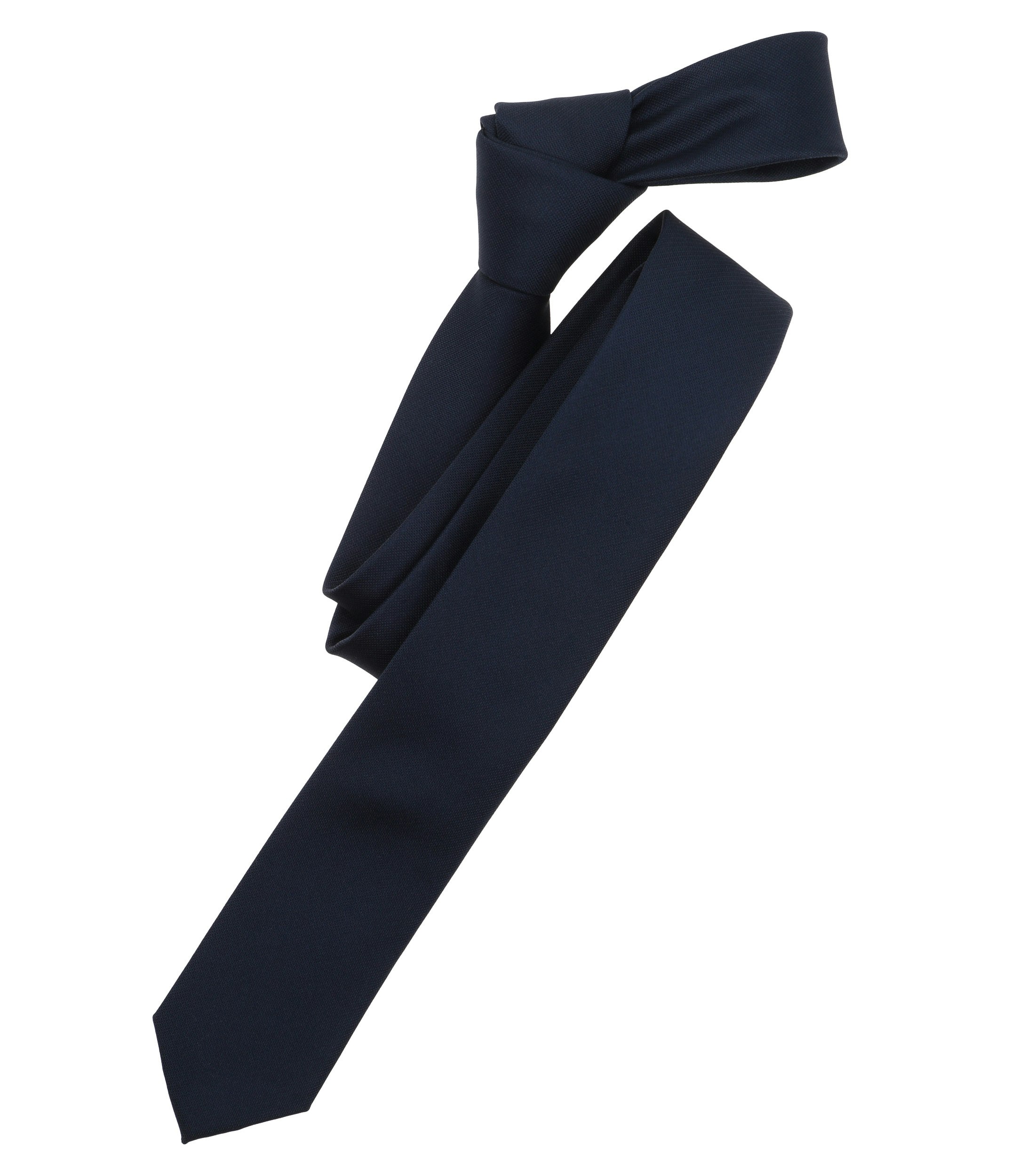 Ein Krawatte im uni Muster in der Farbe graues Dunkelblau