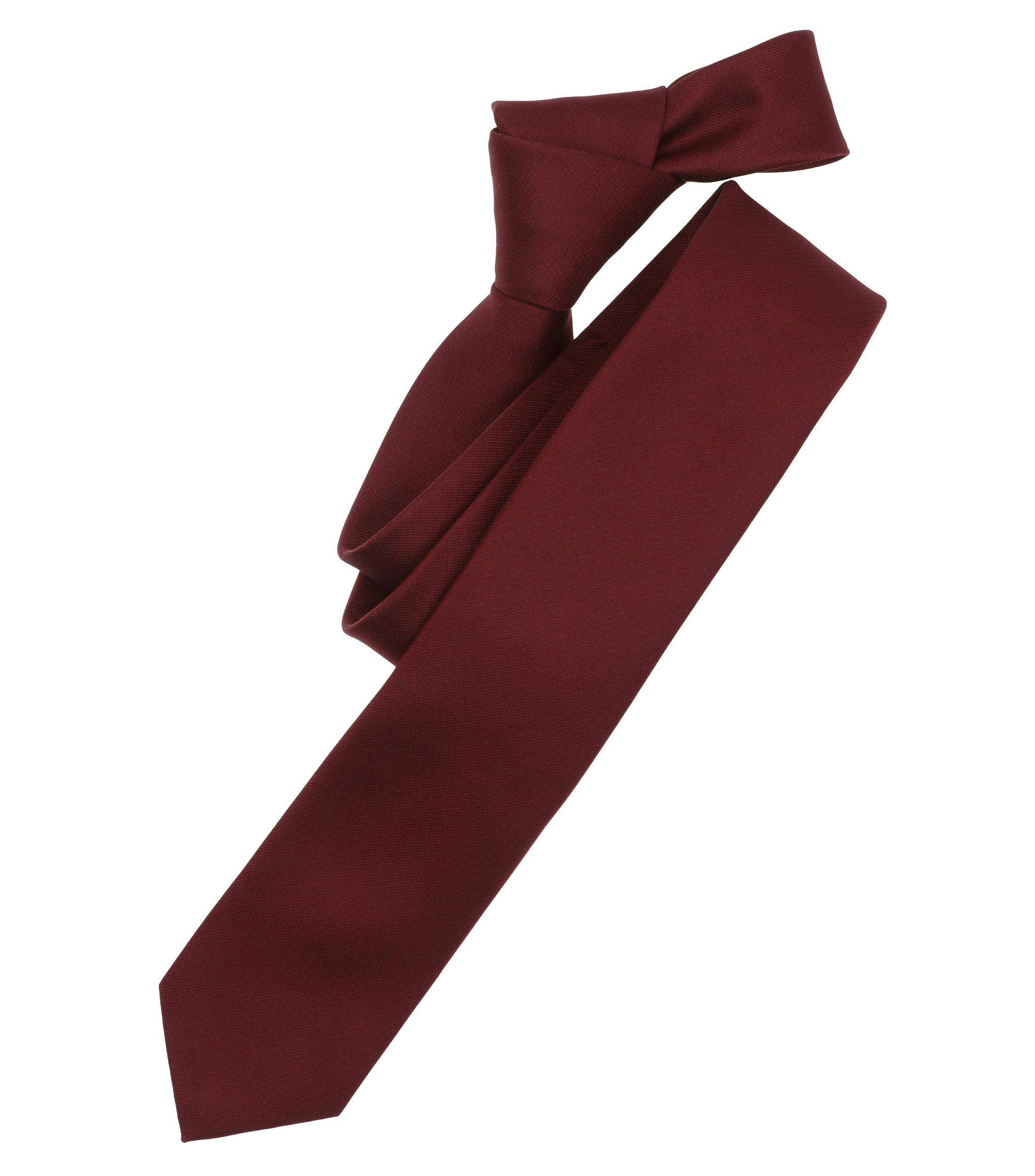 Ein Krawatte im uni Muster in der Farbe Dunkelrot