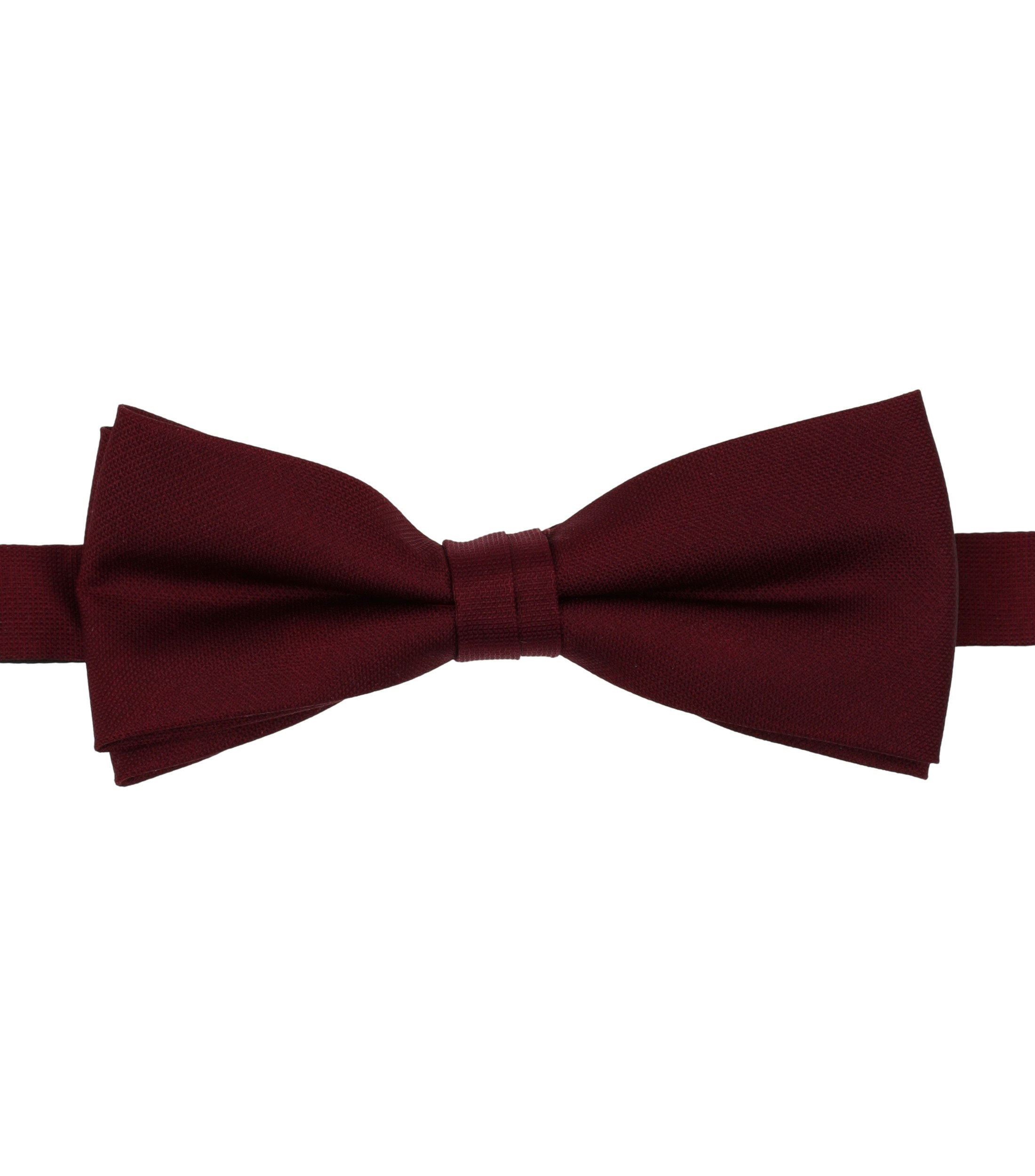 Ein Fliege im uni Muster in der Farbe Dunkelrot