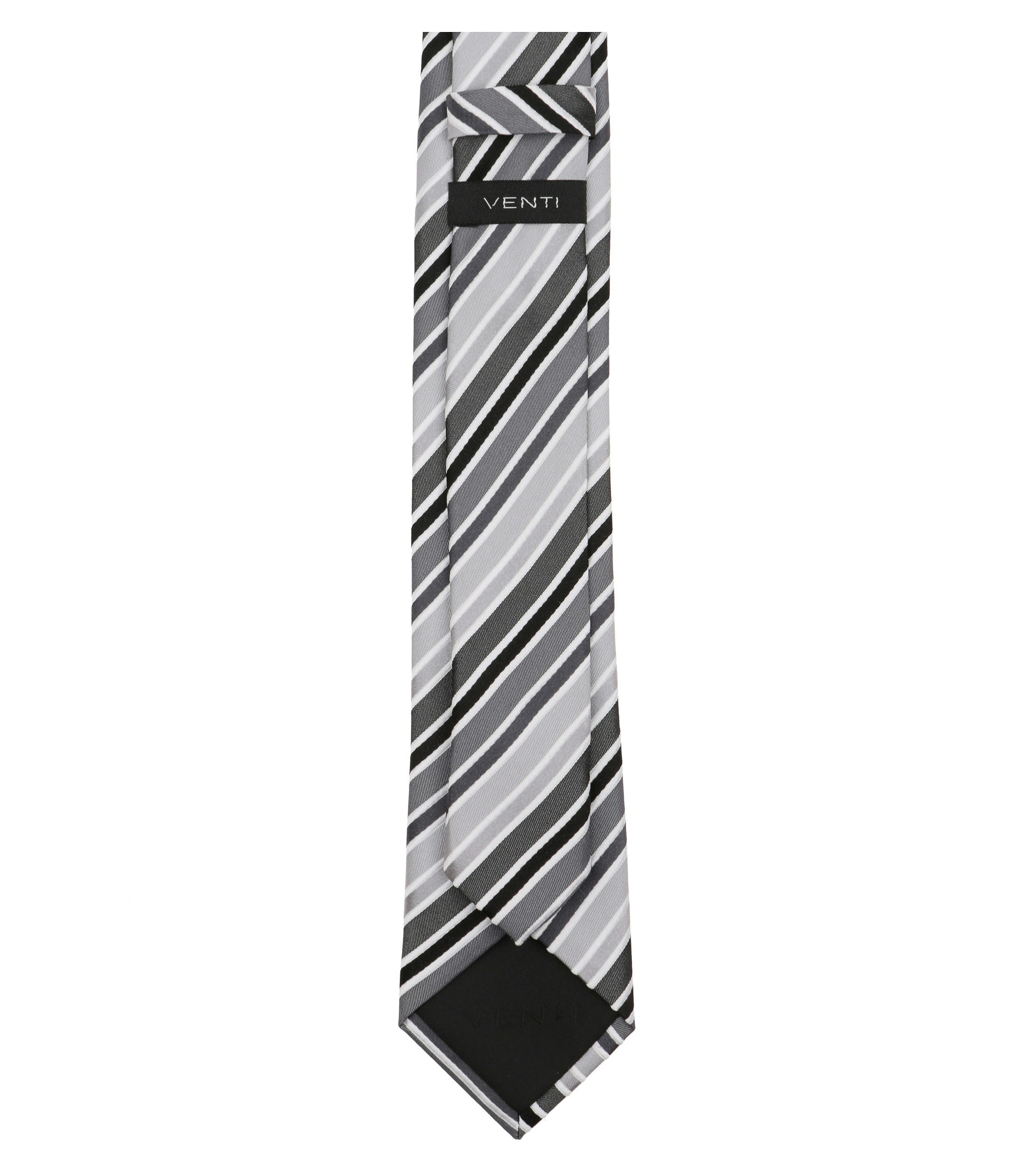 Ein Krawatte im gestreift Muster in der Farbe Grau