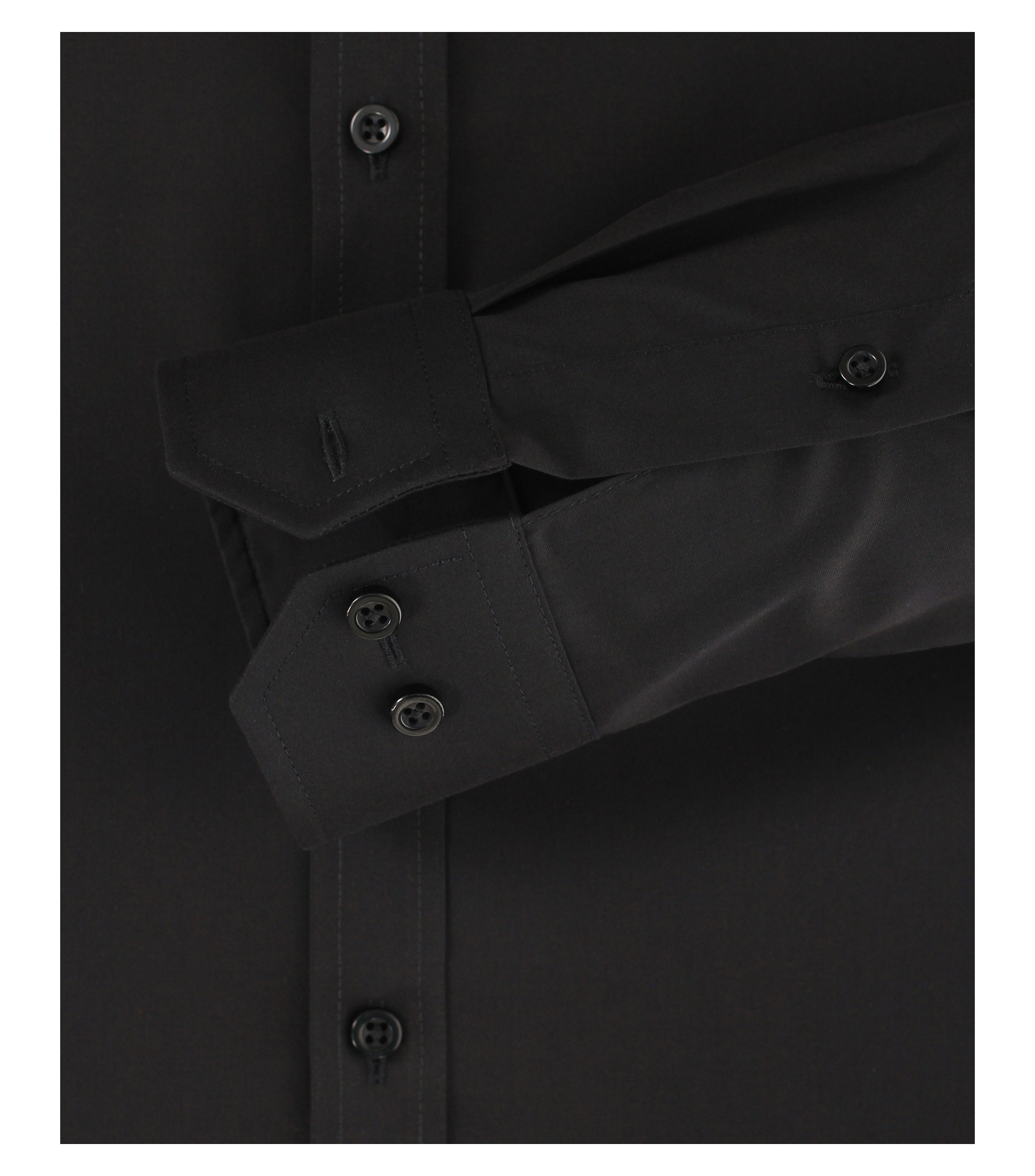 Ein Businesshemd im uni Muster in der Farbe Schwarz