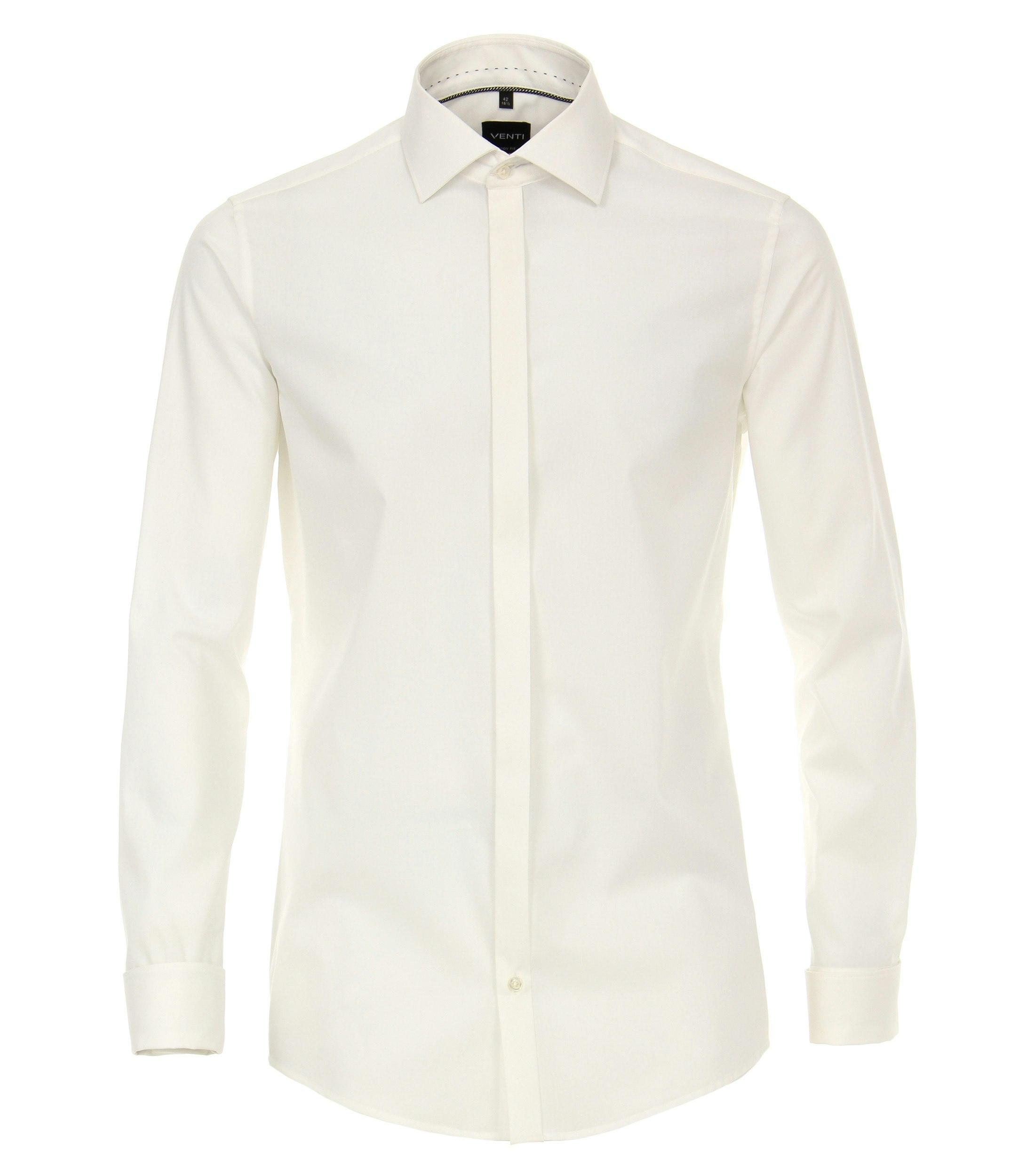 Ein Businesshemd im uni Muster in der Farbe Weißbeige