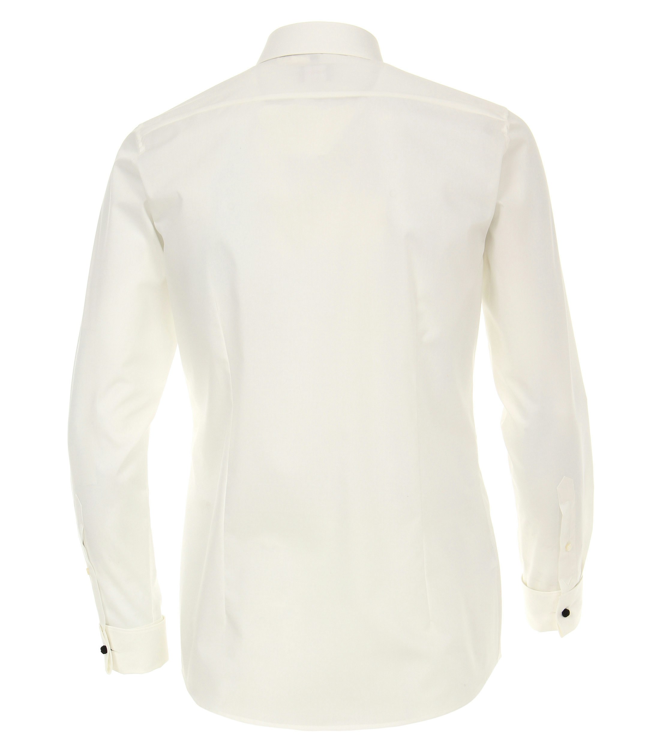 Ein Businesshemd im uni Muster in der Farbe Weißbeige