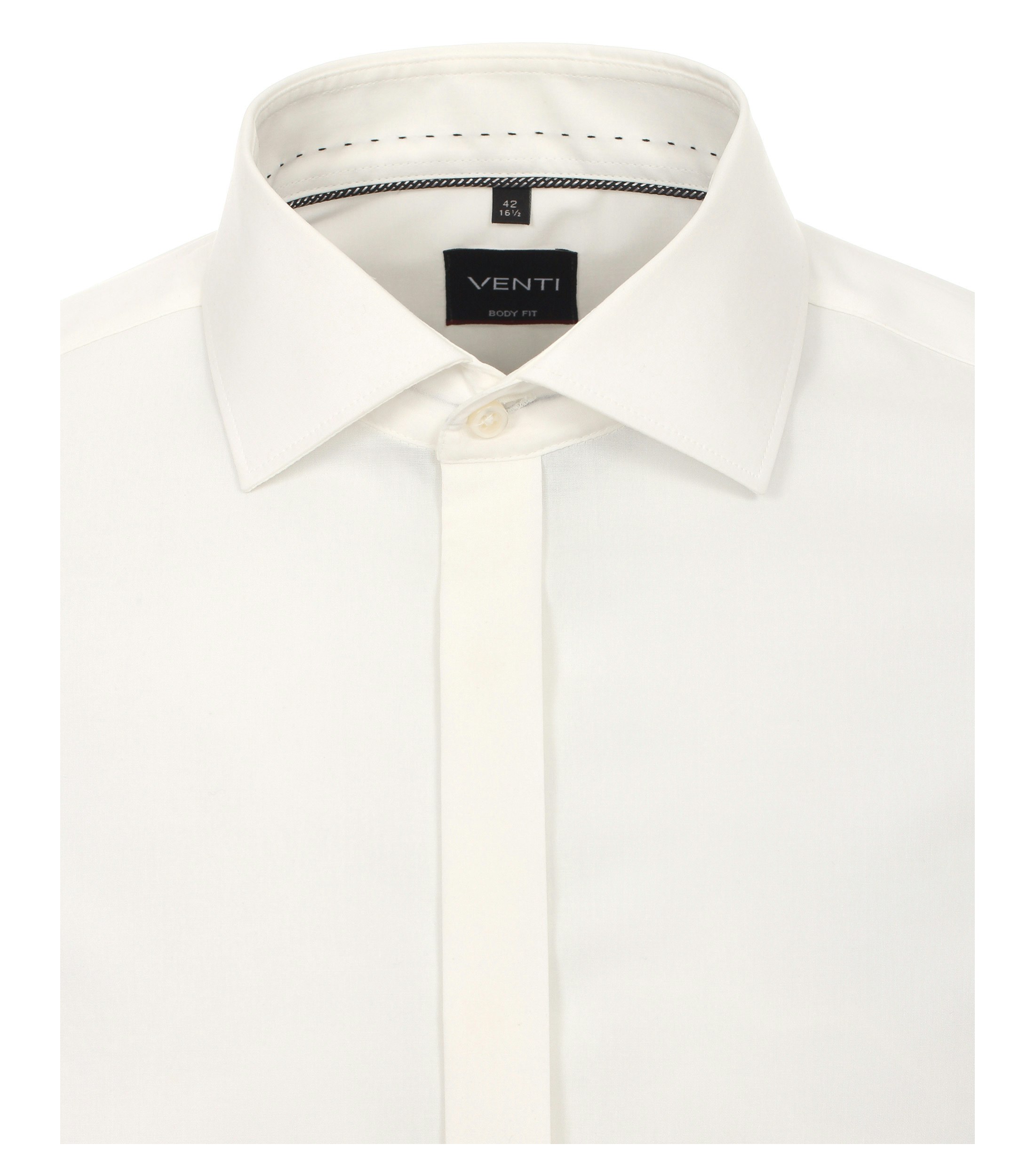 Ein Businesshemd im uni Muster in der Farbe Weißbeige