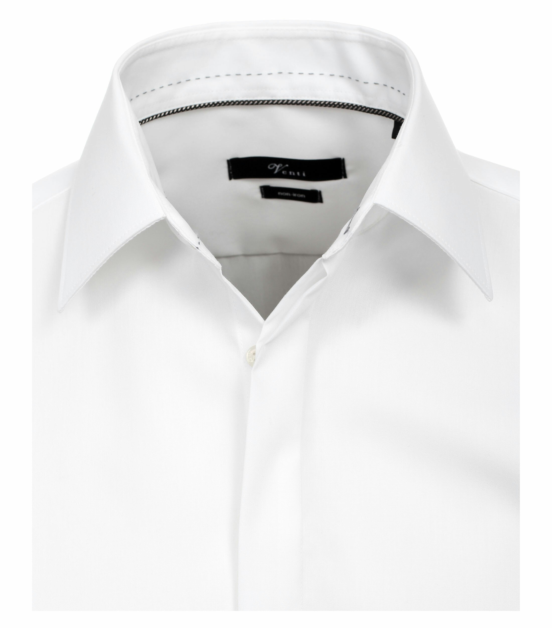 Ein Businesshemd im uni Muster in der Farbe Weiß