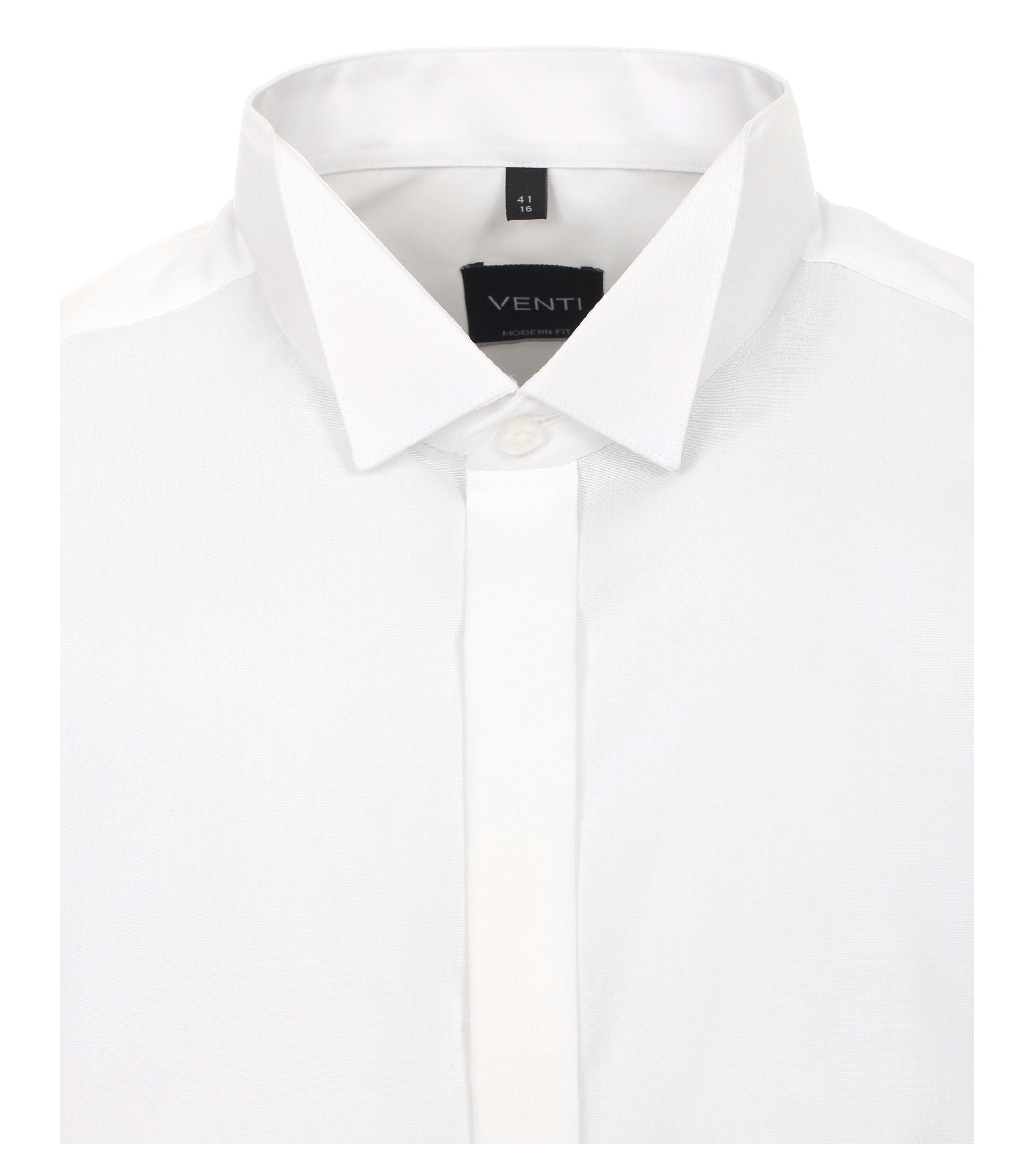 Ein Businesshemd im uni Muster in der Farbe Weiß