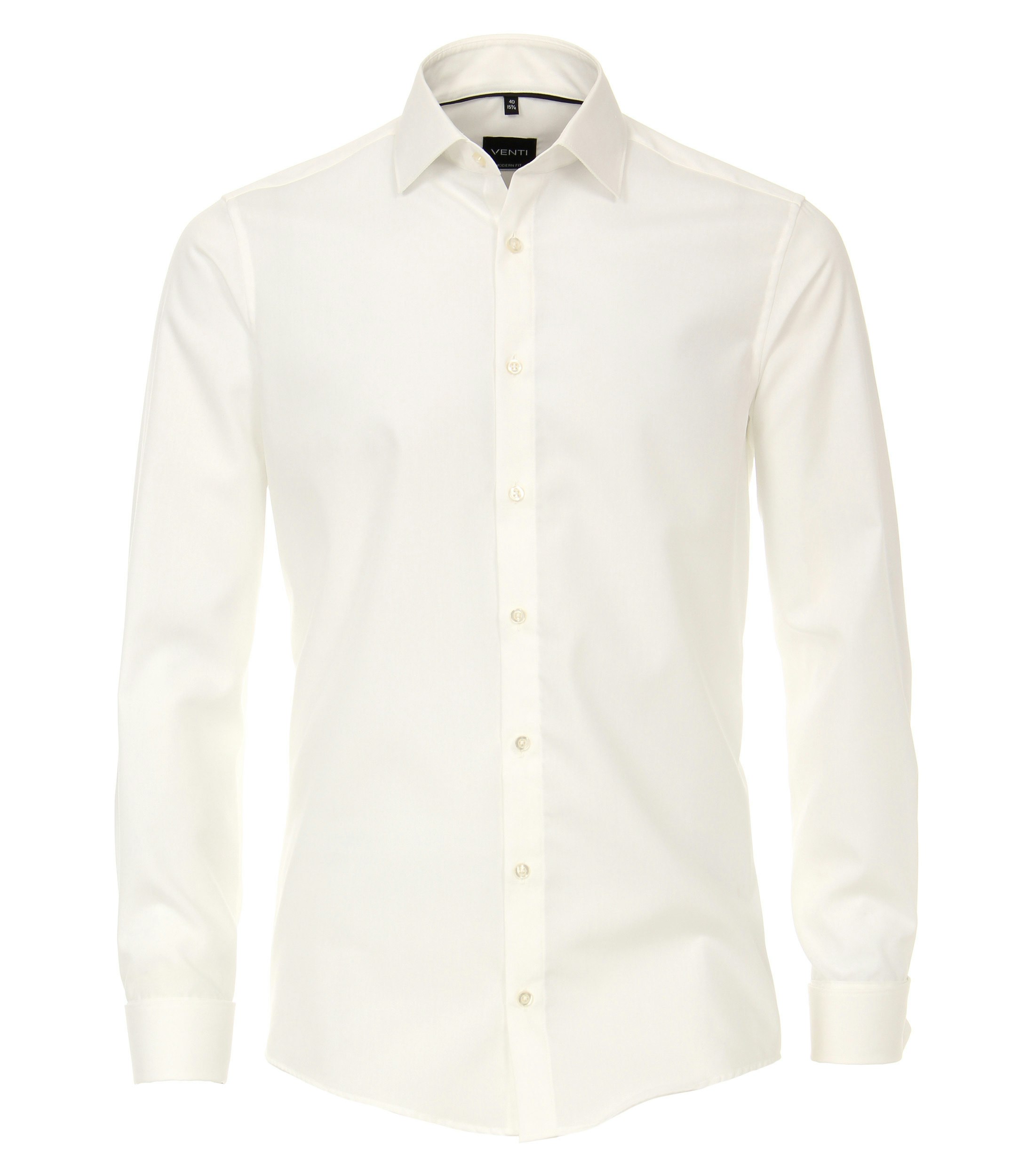 Ein Businesshemd im uni Muster in der Farbe Weißbeige