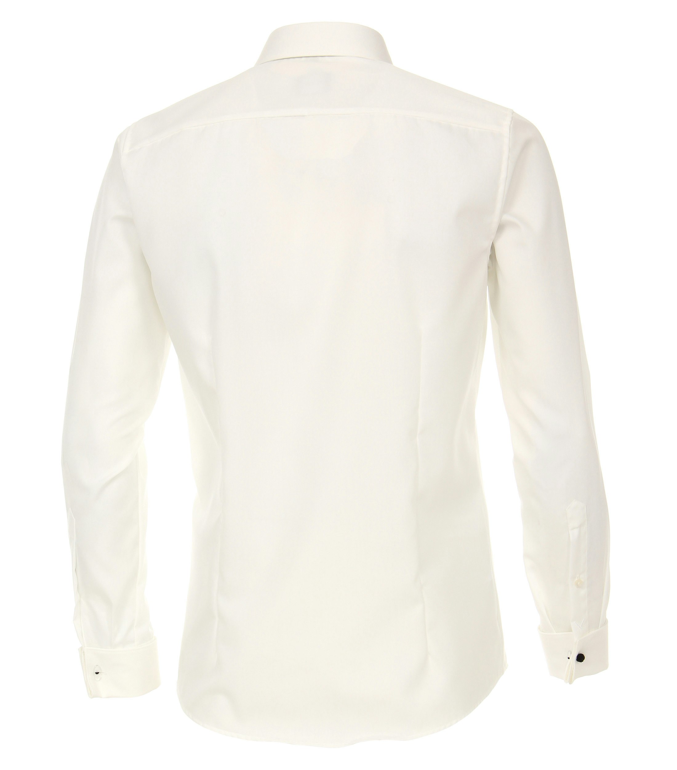 Ein Businesshemd im uni Muster in der Farbe Weißbeige