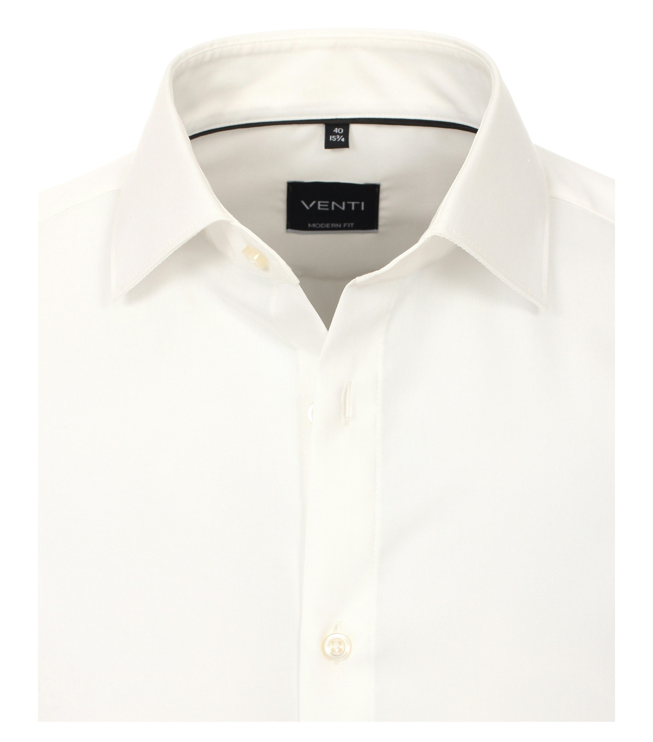 Ein Businesshemd im uni Muster in der Farbe Weißbeige