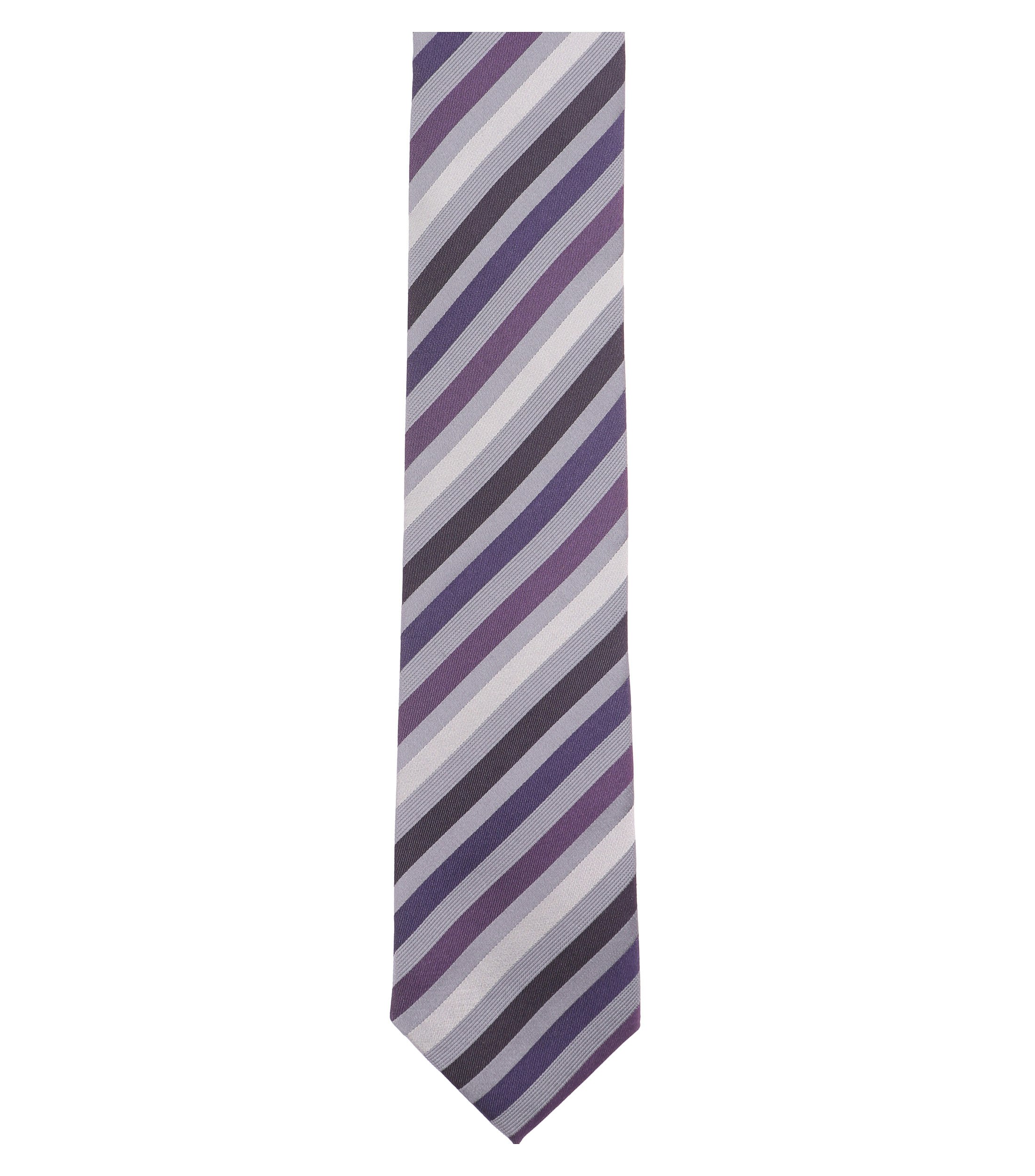 Ein Krawatte im gestreift Muster in der Farbe Dunkellila