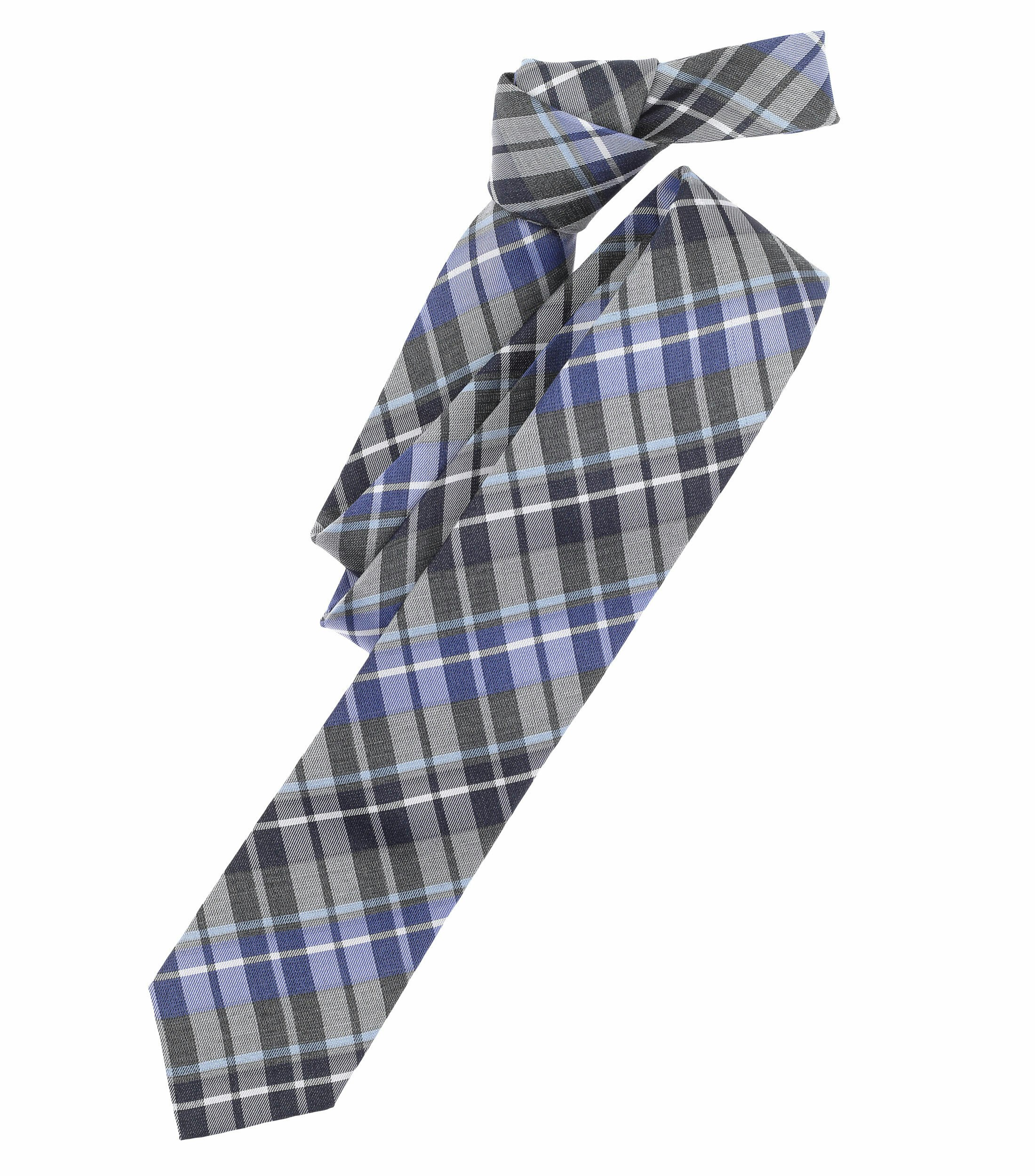 Ein Krawatte im kariert Muster in der Farbe Mittelblau