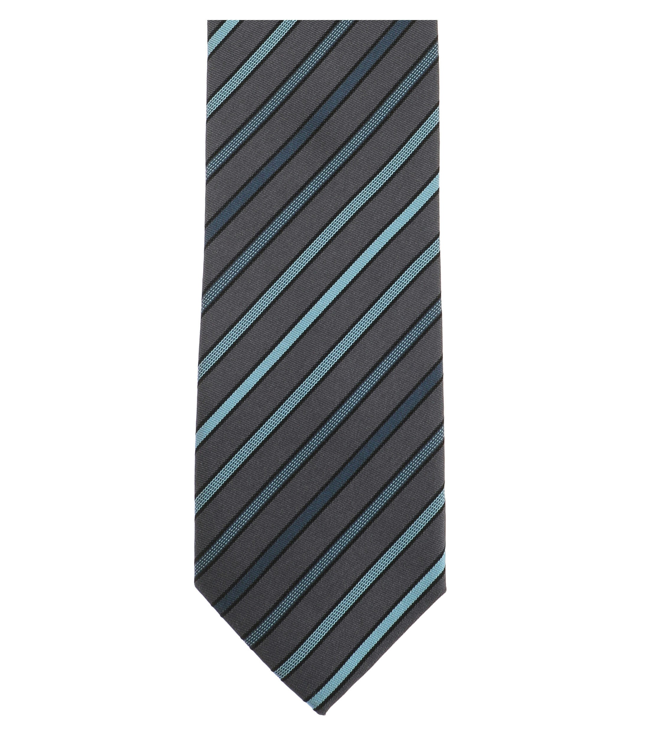 Ein Krawatte im gestreift Muster in der Farbe Helltürkis