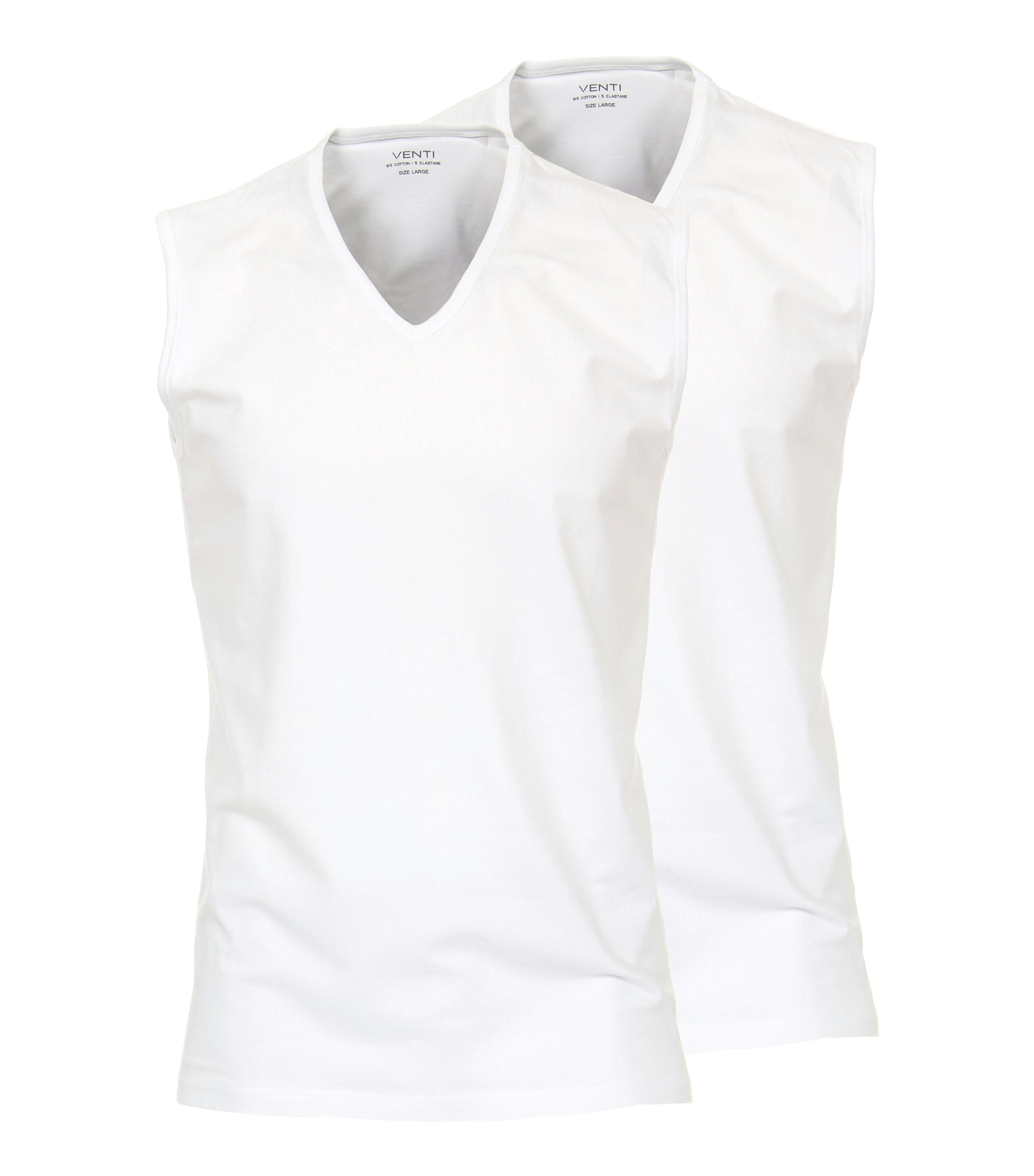 Ein Tanktop im uni Muster in der Farbe Weiß