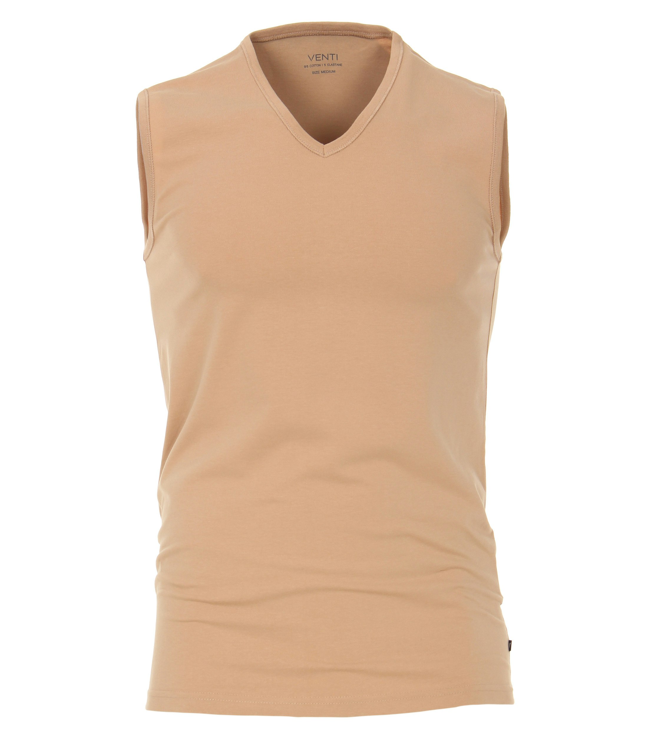 Ein Tanktop im uni Muster in der Farbe Beige