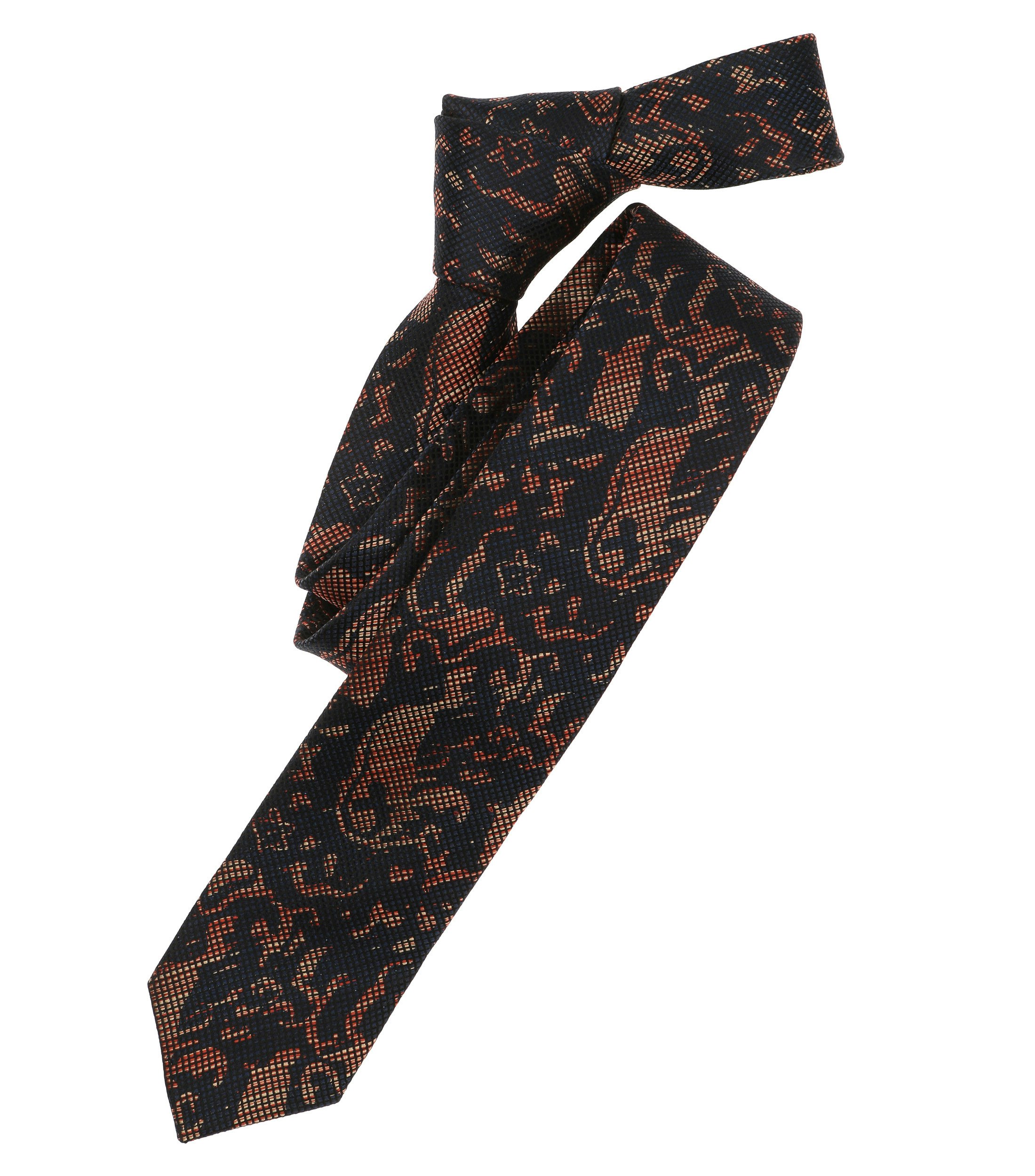 Ein Krawatte im gemustert Muster in der Farbe Orange