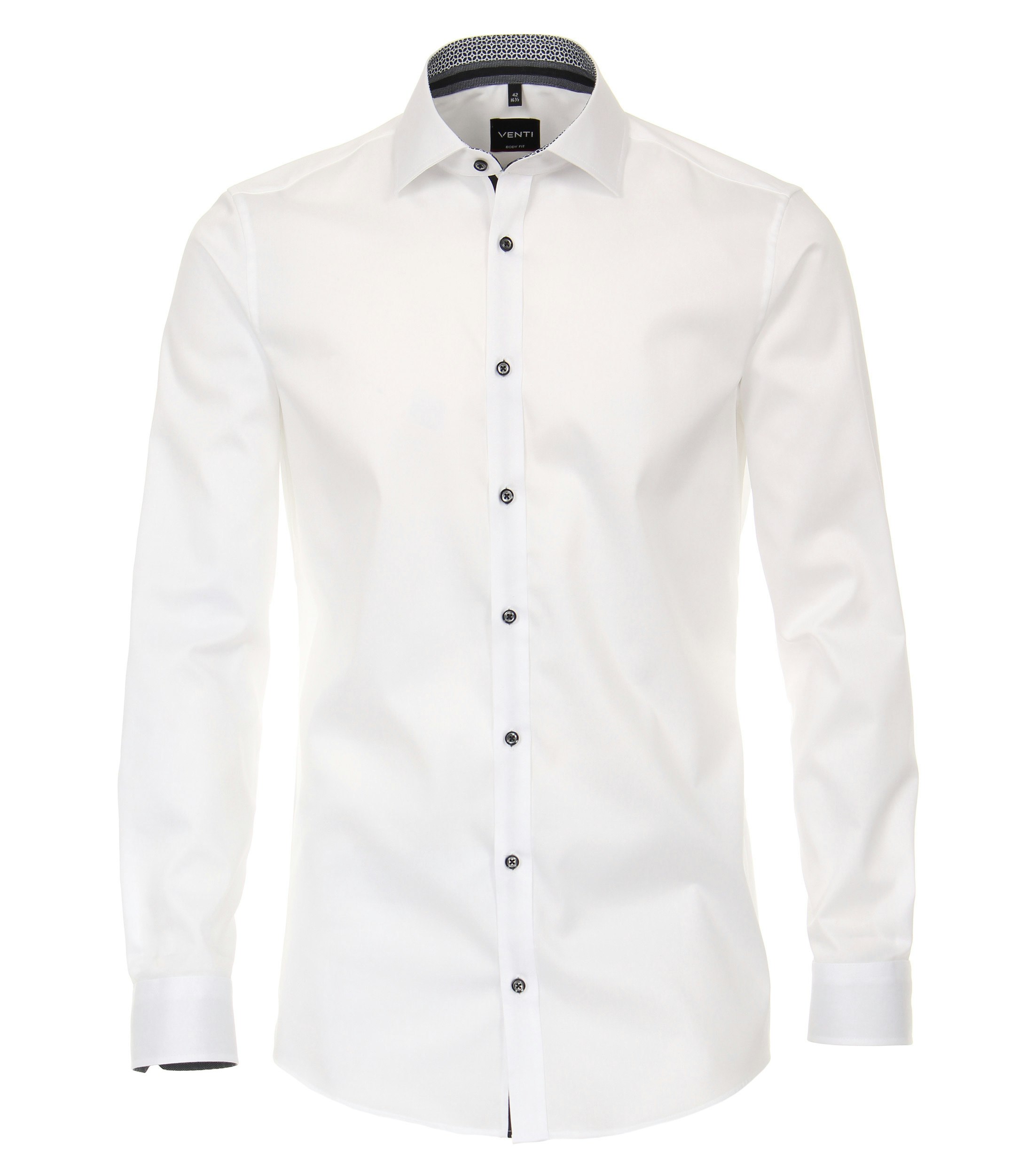 Ein Businesshemd im uni Muster in der Farbe Weiß