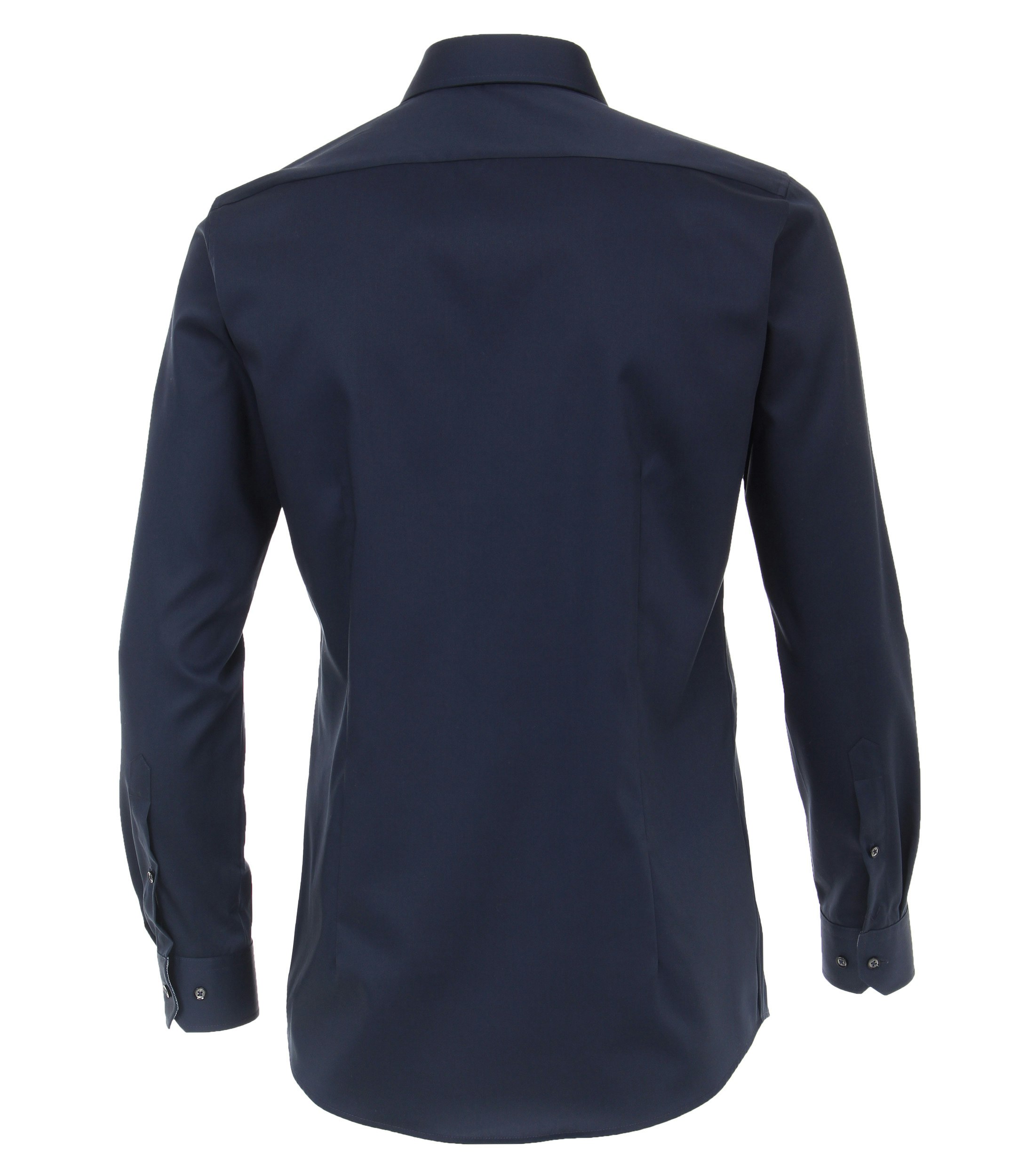 Ein Businesshemd im uni Muster in der Farbe Dunkelblau