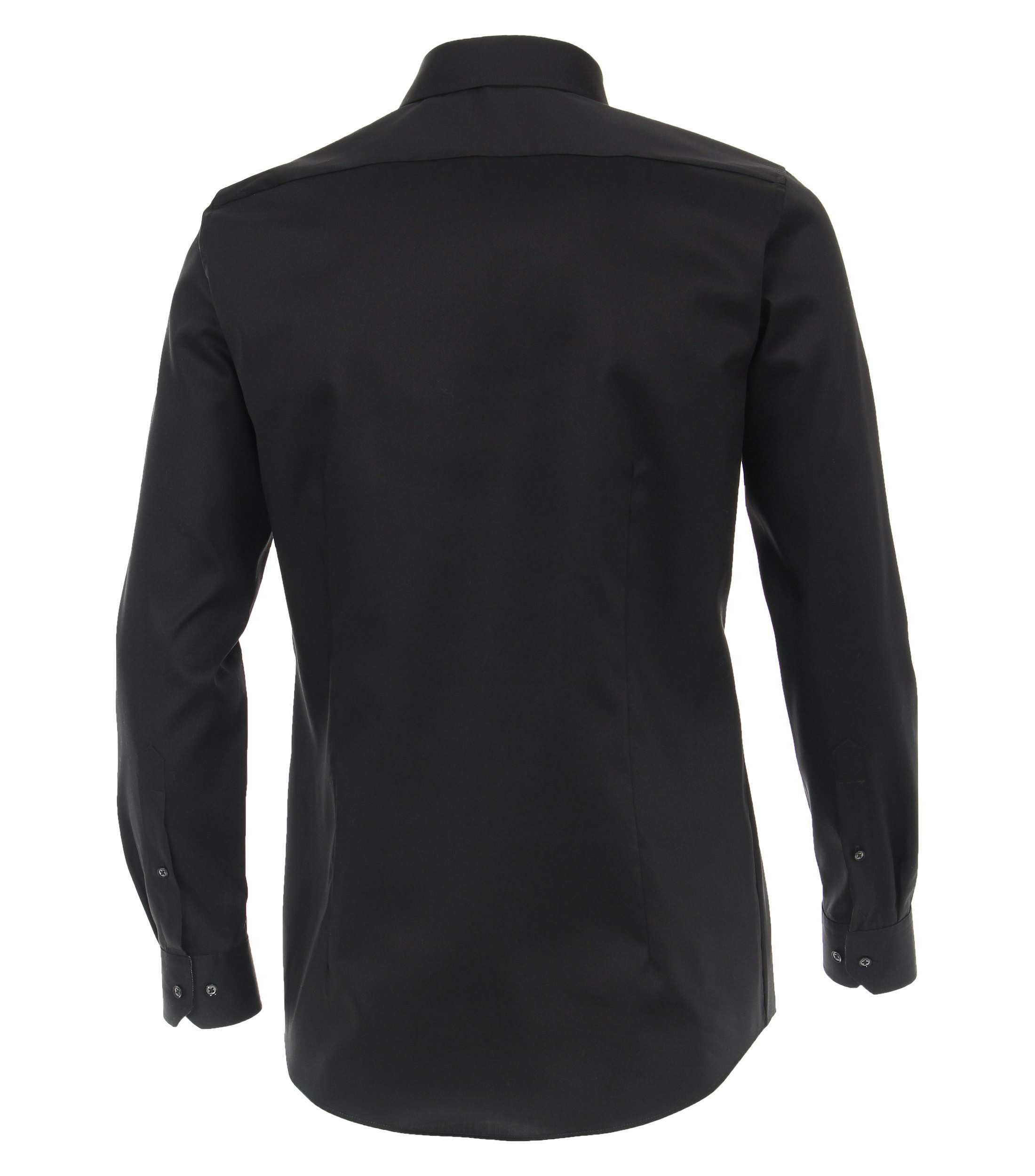 Ein Businesshemd im uni Muster in der Farbe Schwarz