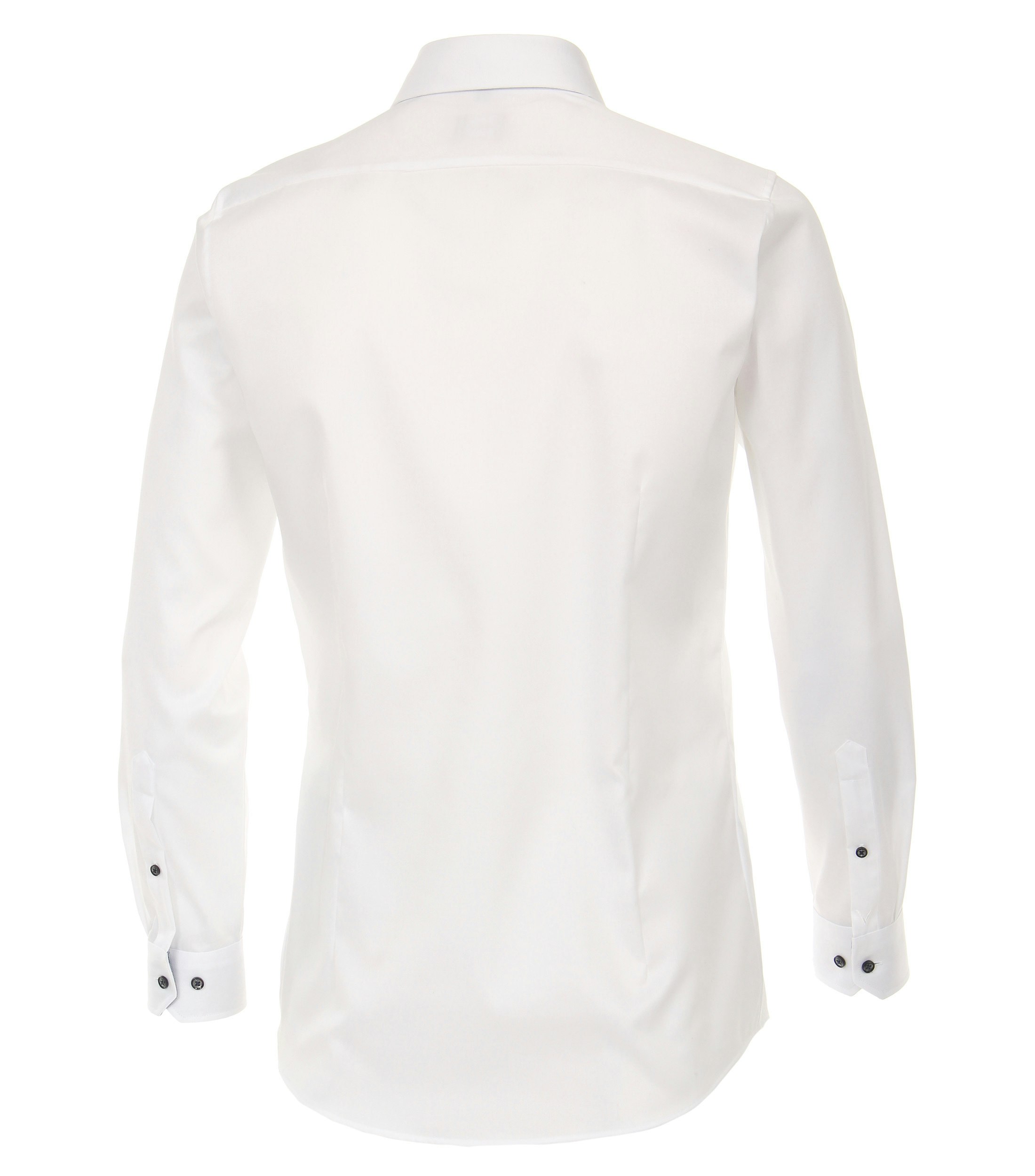 Ein Businesshemd im uni Muster in der Farbe Schneeweiß