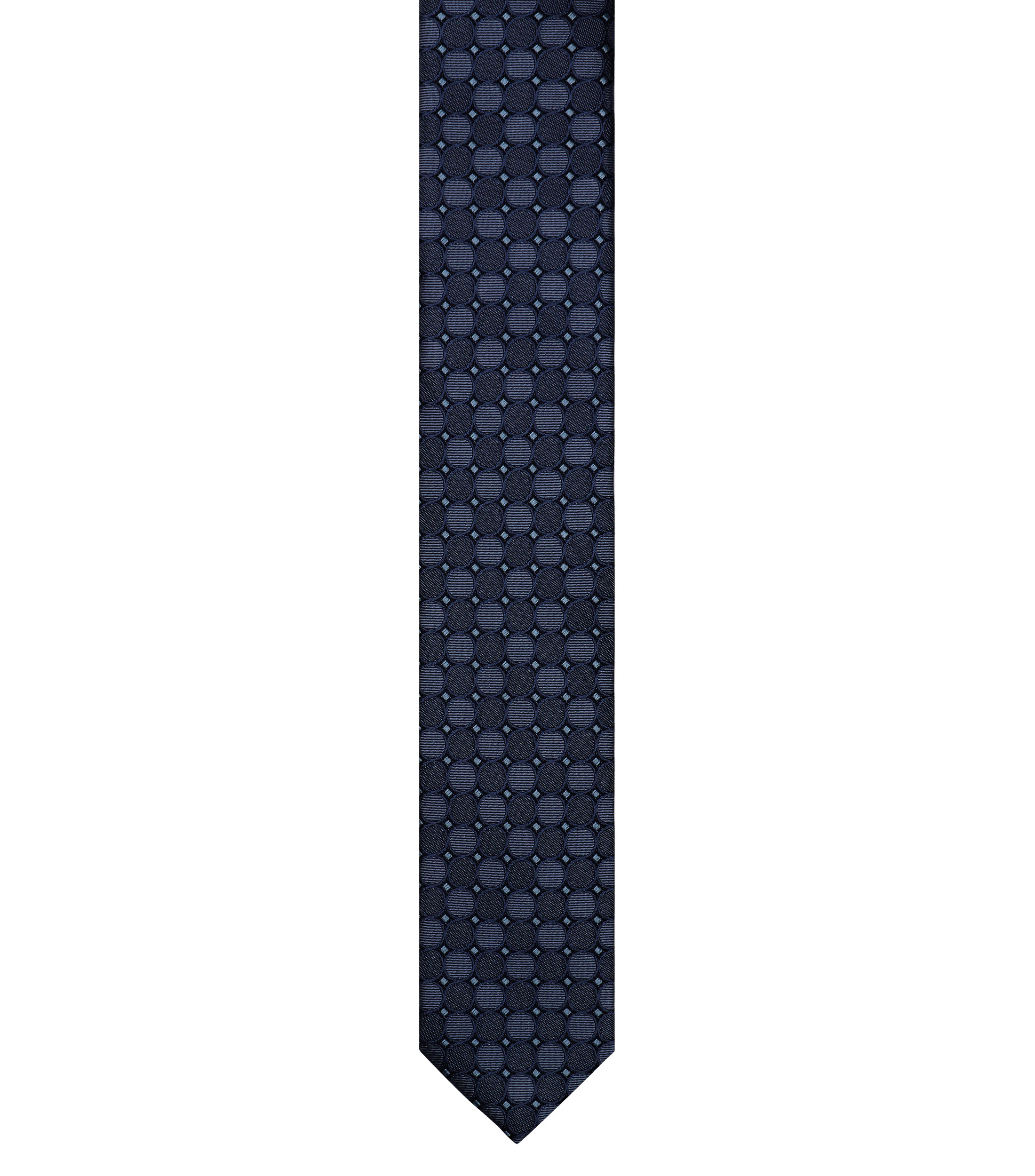 Krawatte im gemusterten Design in der Farbe graues Mittelblau