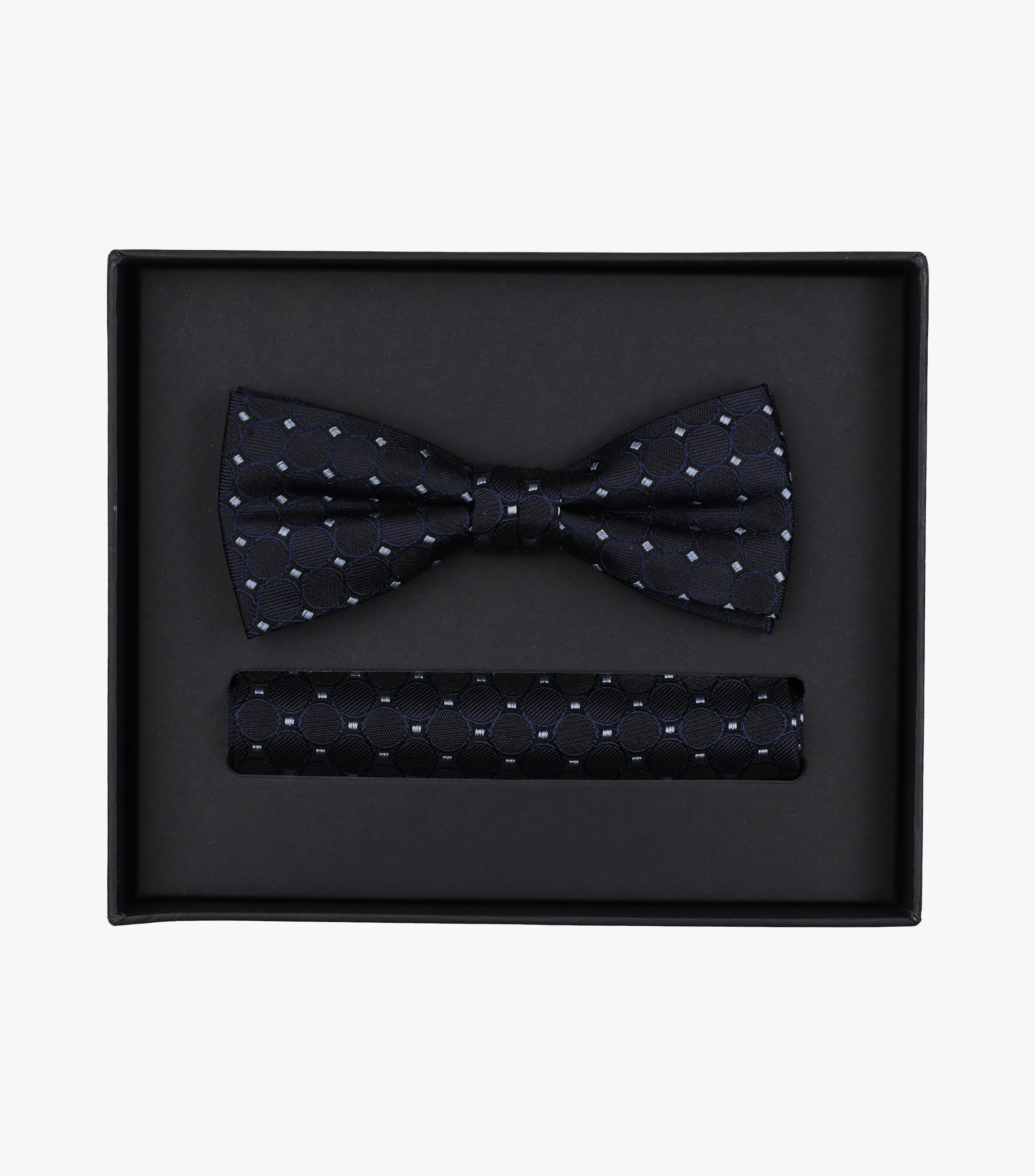 Fliege & Einstecktuch Set Schwarz - Mit Geschenkbox Für Besondere Anlässe