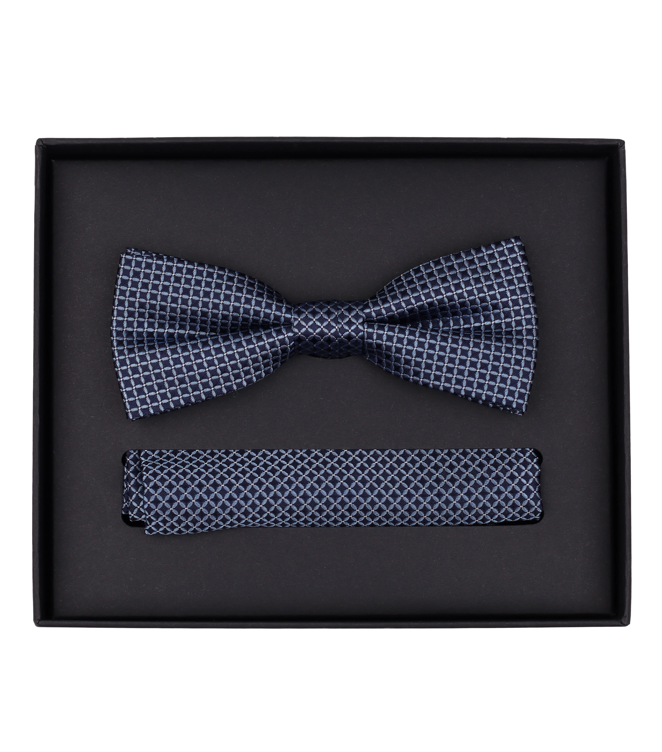 Accessoires im gemusterten Design in der Farbe dunkles Mittelblau