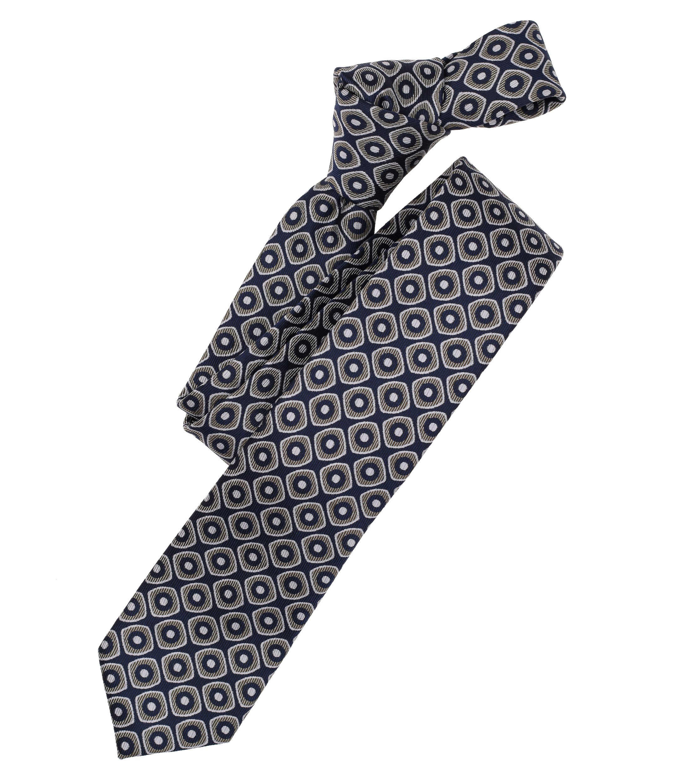 Ein Krawatte im gemustert Muster in der Farbe Olive