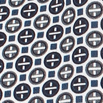 Das Model trägt ein Businesshemd im Print Muster in der Farbe Dunkelblau