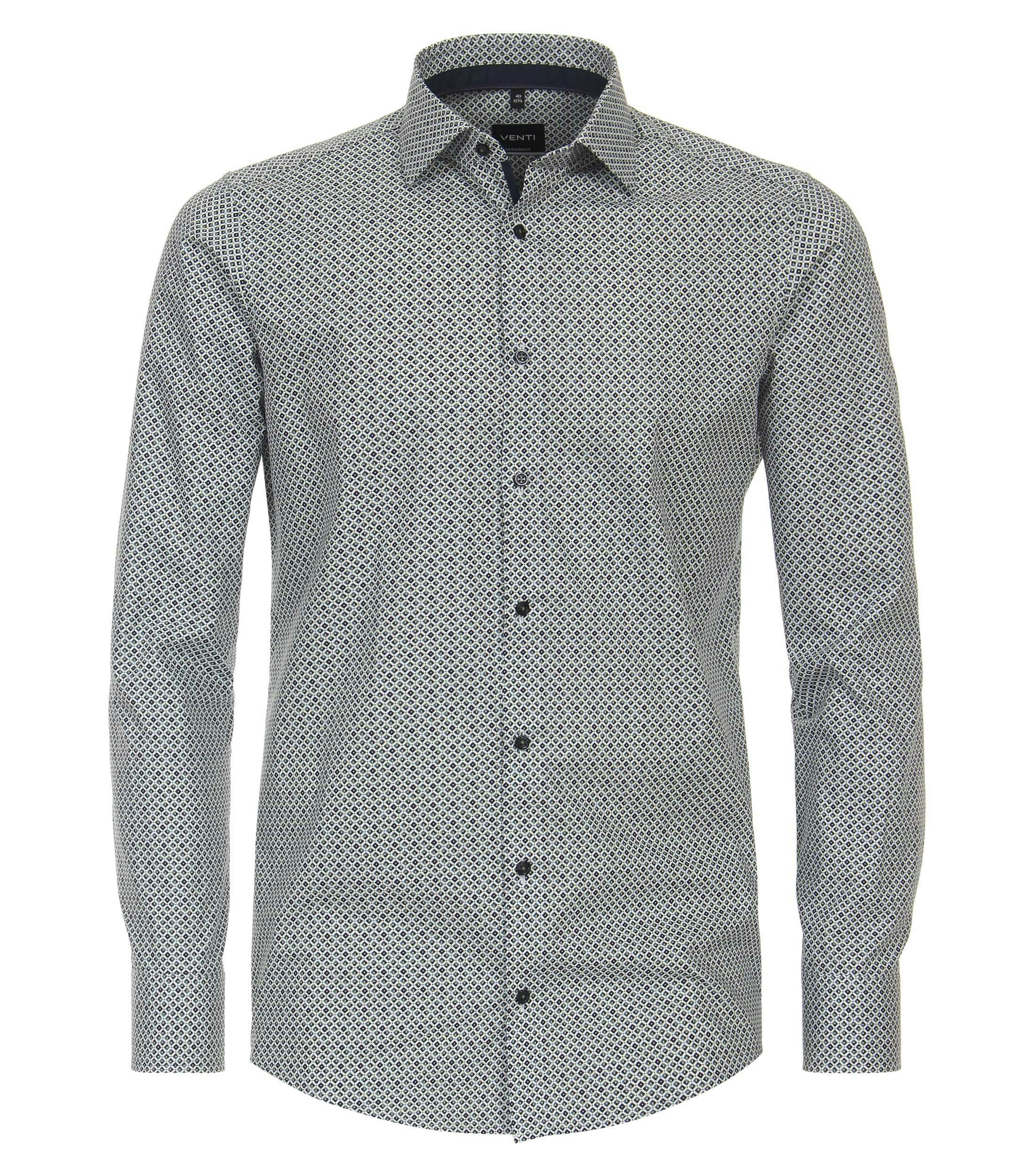 Ein Businesshemd im Print Muster in der Farbe Olive