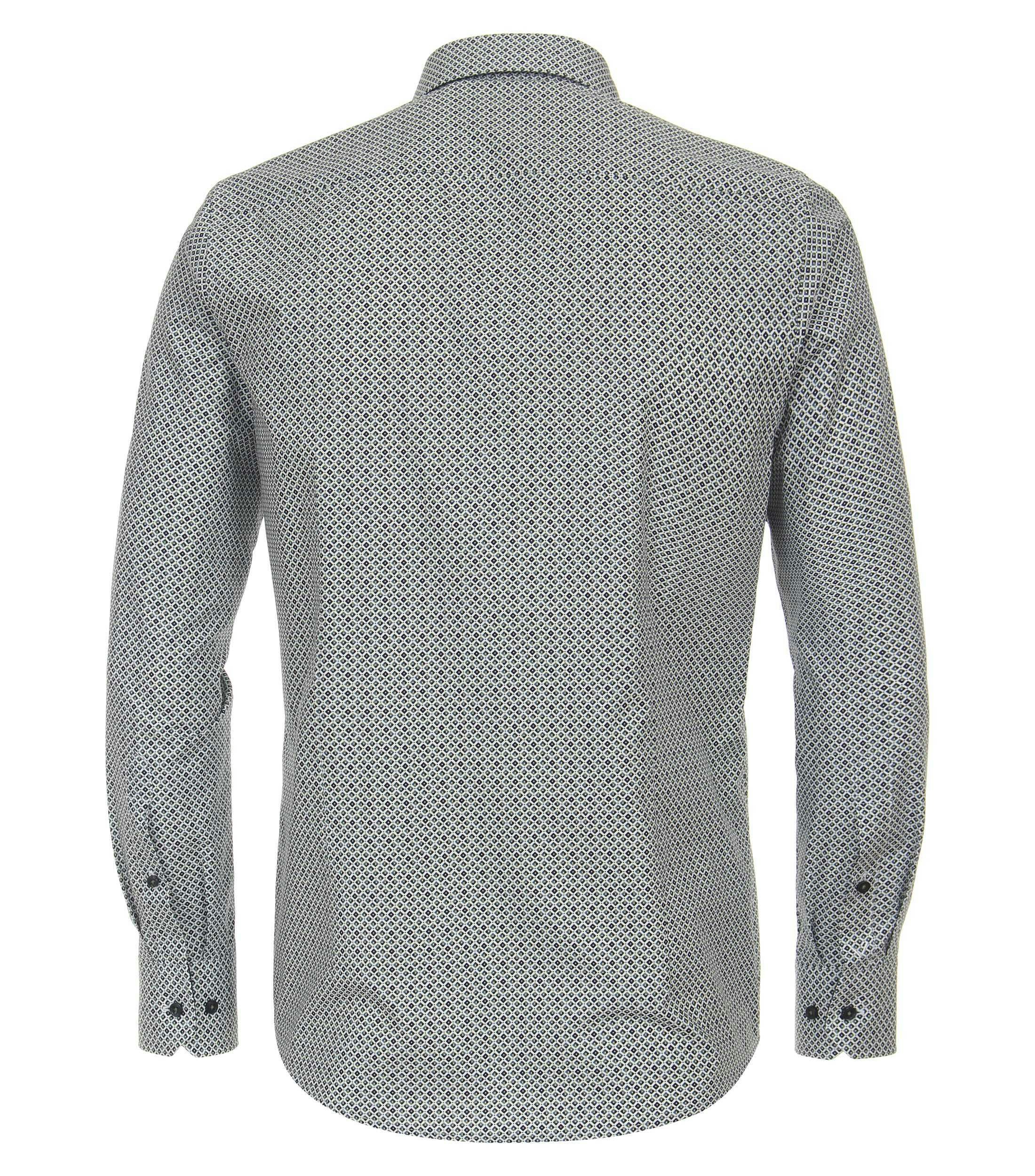 Ein Businesshemd im Print Muster in der Farbe Olive